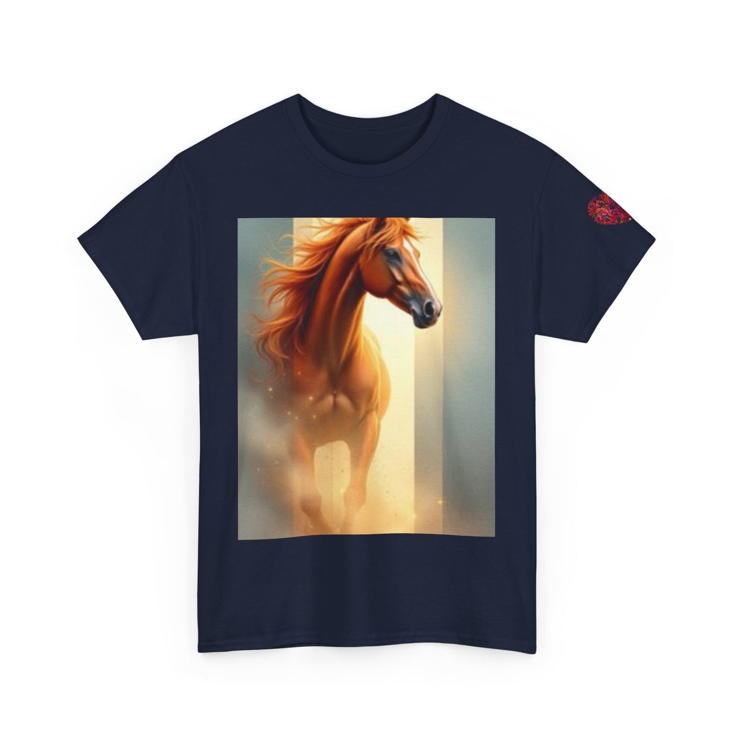 Camiseta unisex de algodón grueso Majestic Horse: perfecta para amantes de los animales