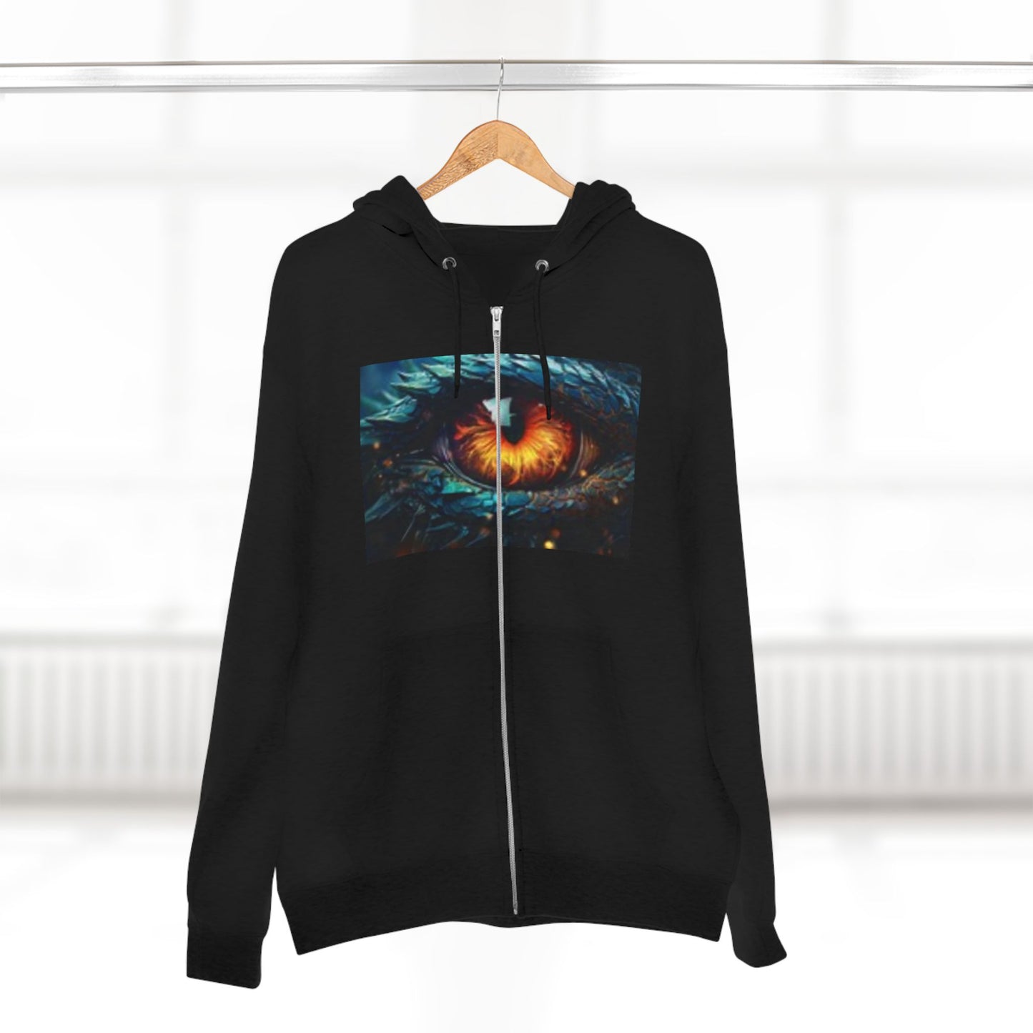 Sudadera unisex con cremallera Mystical Eye and Joker: perfecta para los amantes de la fantasía y el cómic.