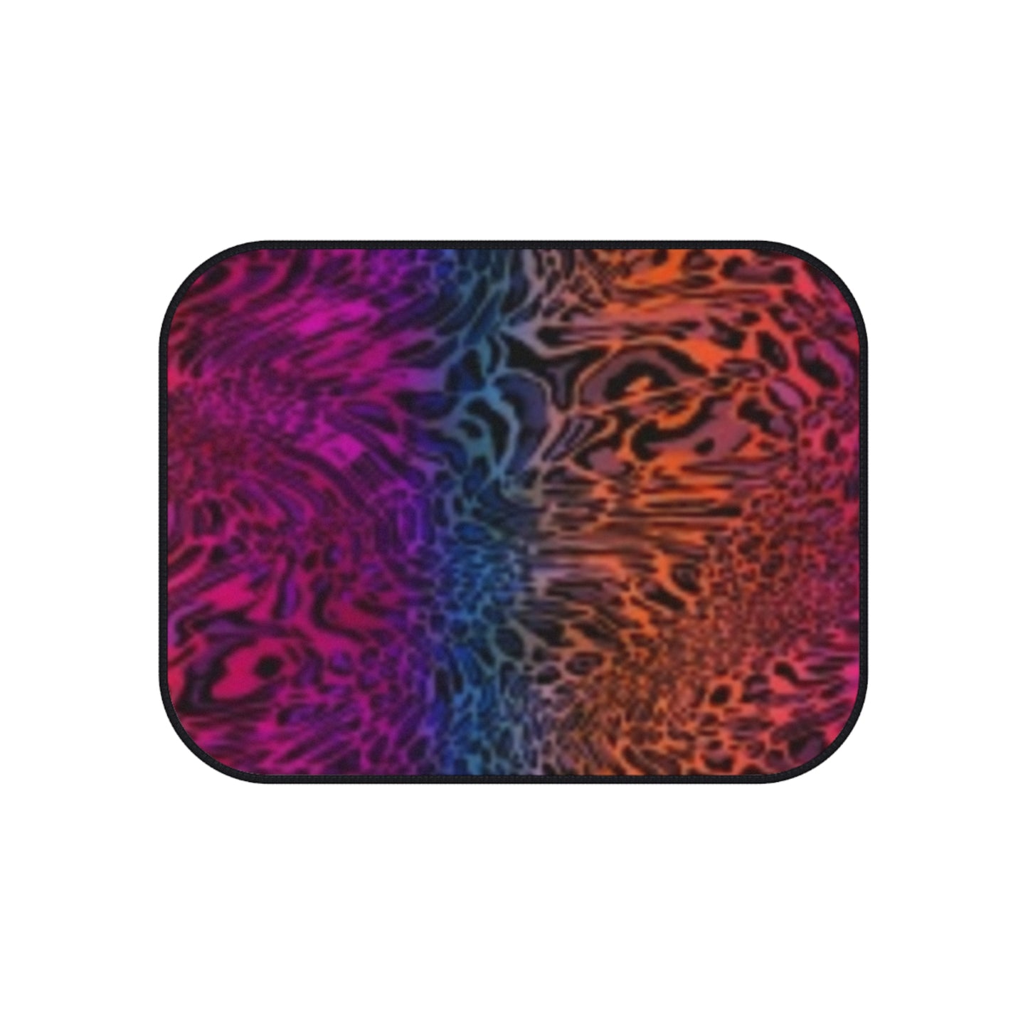 Vibrant Animal Print Car Mats Set of 4 - Colorful Abstract, Auto Interior Decor, Gift for Car Lovers, Stylish Floor Mats, Car Accessories