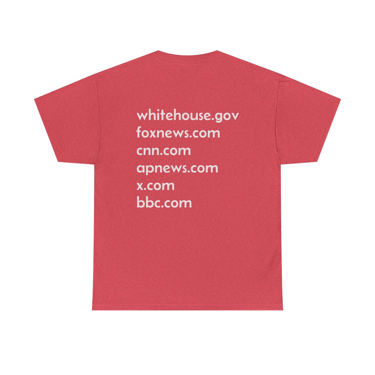 Camiseta de noticias de última hora whitehouse.gov foxnews.com cnn.com