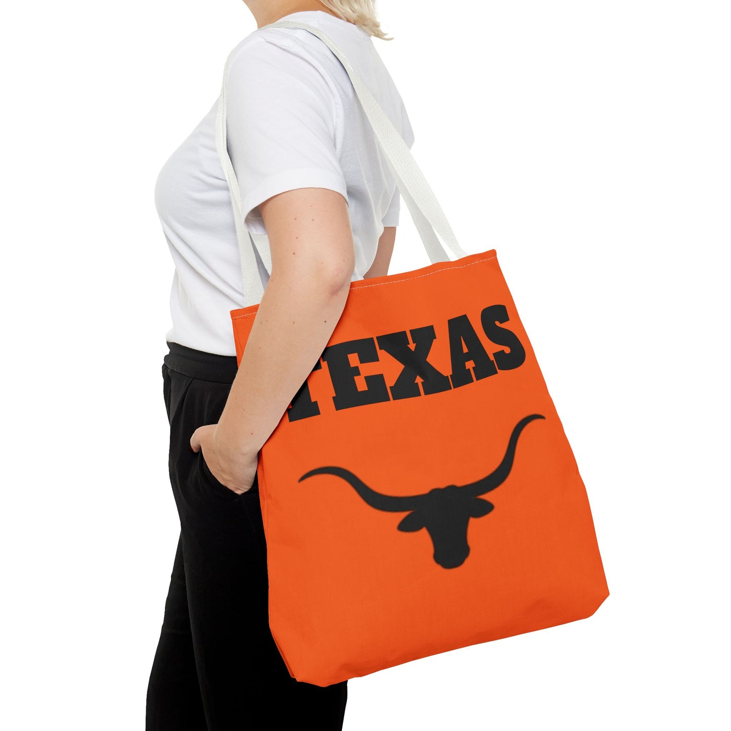 Bolsa de mano Texas Longhorn: diseño naranja llamativo para fanáticos