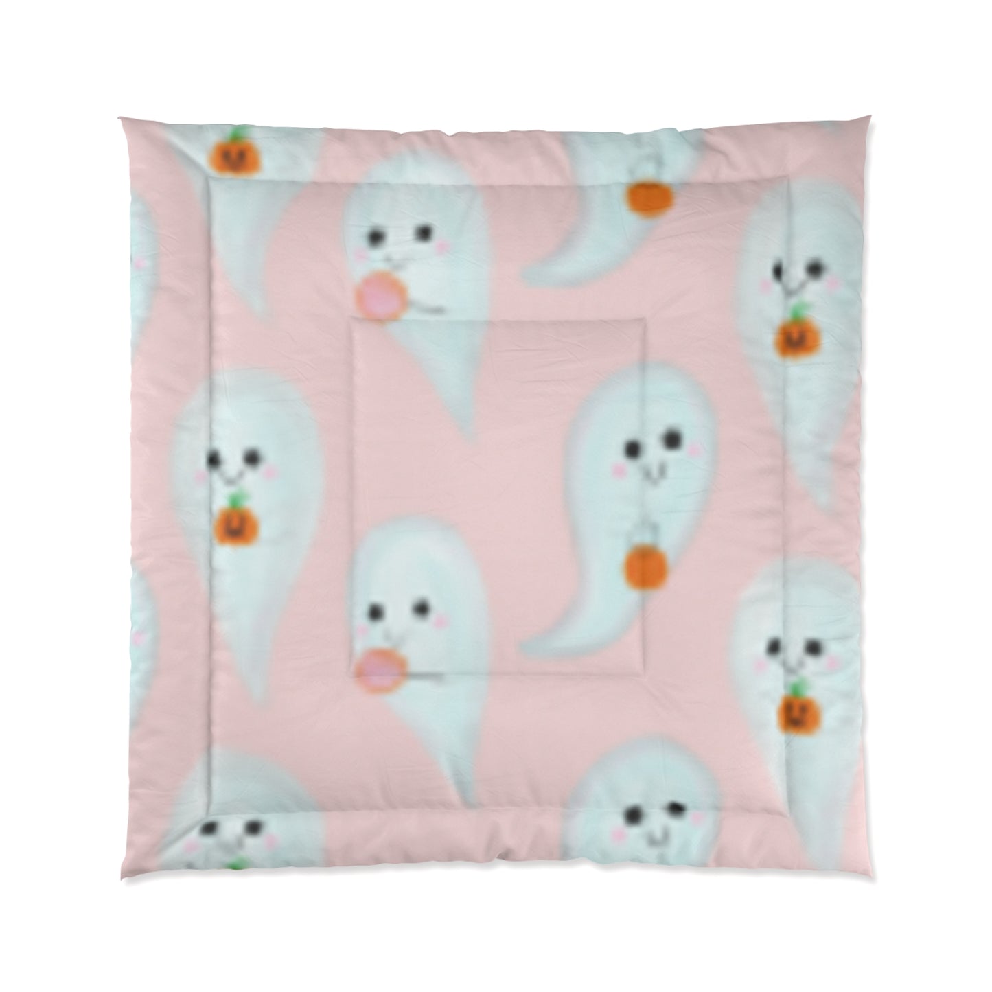 Ghosts on Pick Background Comforter Great for Girl's Room!