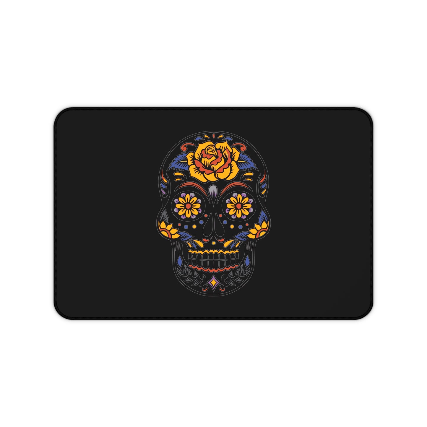 Alfombrilla de escritorio con diseño de calaveras y flores, un gran regalo