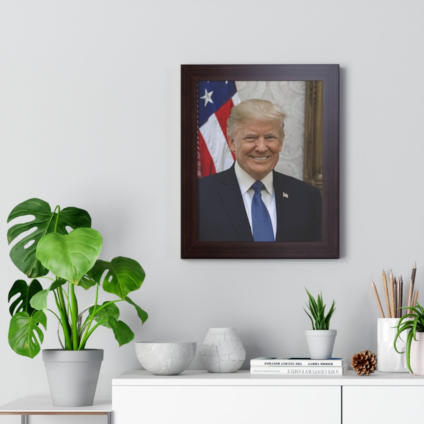 Póster vertical enmarcado del presidente Donald J. Trump: Liderazgo