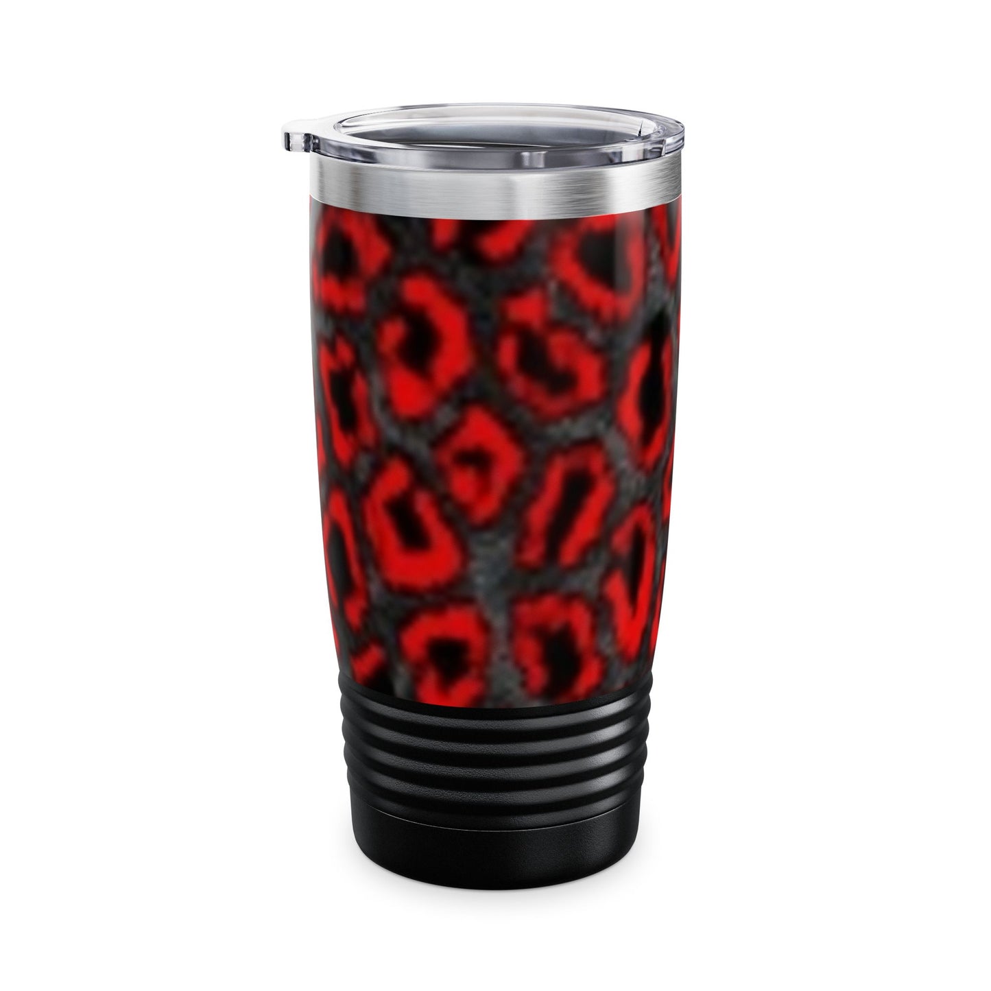 Vaso de 590 ml con estampado de leopardo llamativo: taza de viaje para amantes del café