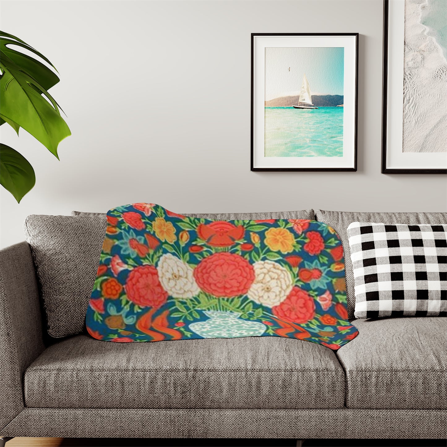 Manta Sherpa, dos colores vibrantes Boutique de flores