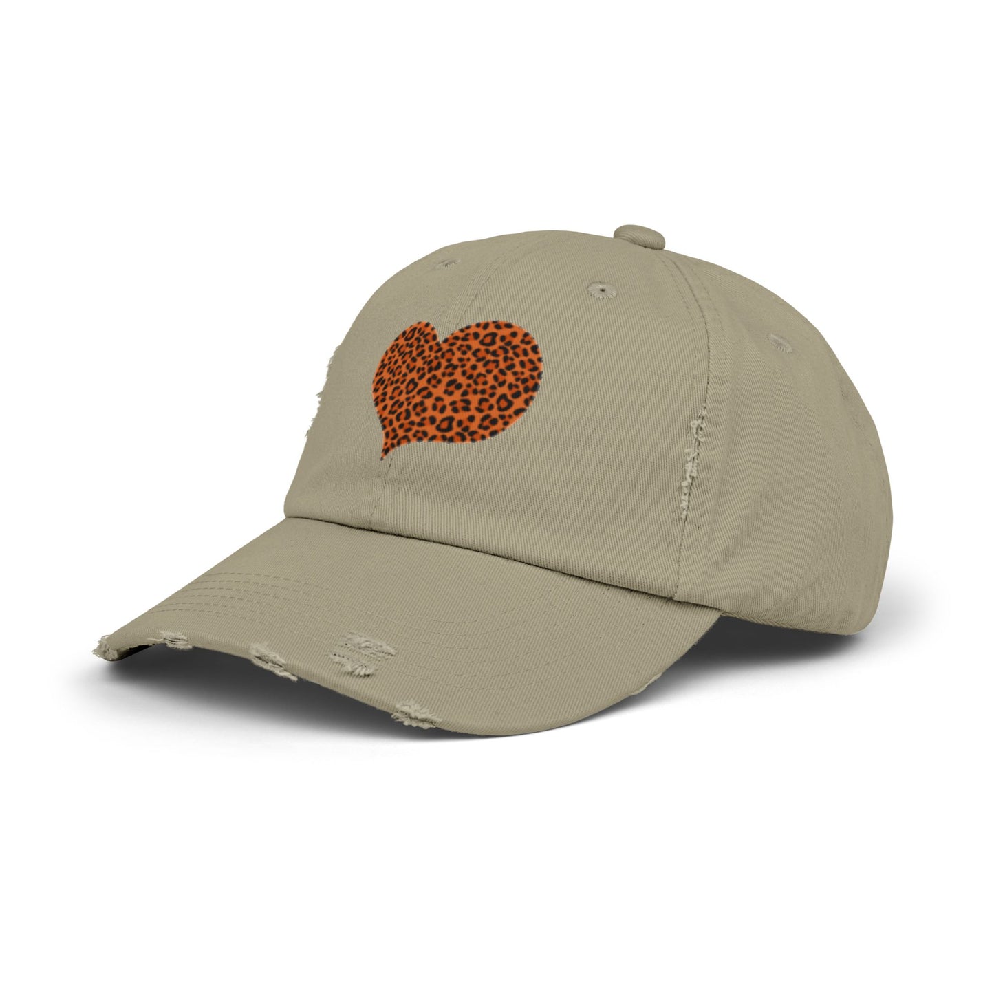Gorra unisex con estampado de leopardo y corazón: un accesorio informal de moda para cualquier ocasión.