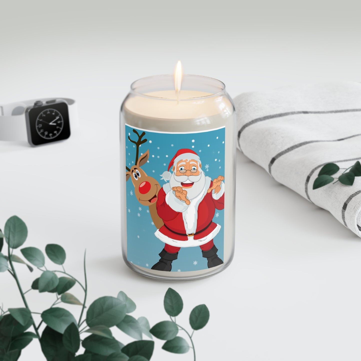 Vela perfumada, 13,75 oz, reno de Papá Noel