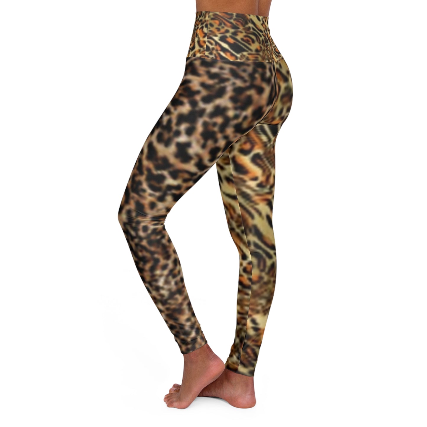 Leggings de yoga de cintura alta con estampado salvaje: ropa deportiva elegante para los amantes del fitness