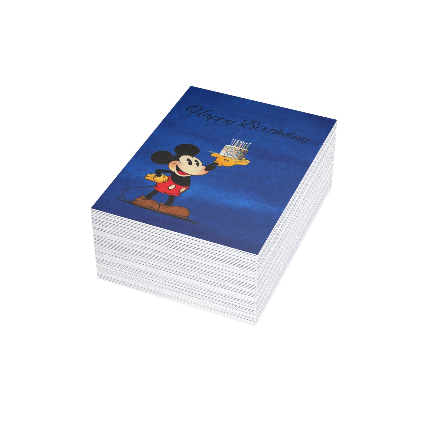 Mickey Mouse Birthday Postcard Bundles, Cute Greeting Cards Set, Envelopes Included, Celebrate Special Occasions, Kids Birthday Invitations