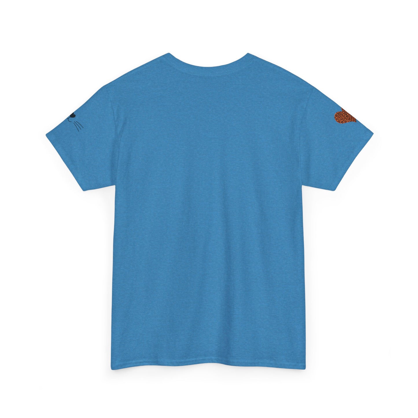 Camiseta unisex de algodón grueso con diseño de gato divertido - "¿Quién soy yo?"
