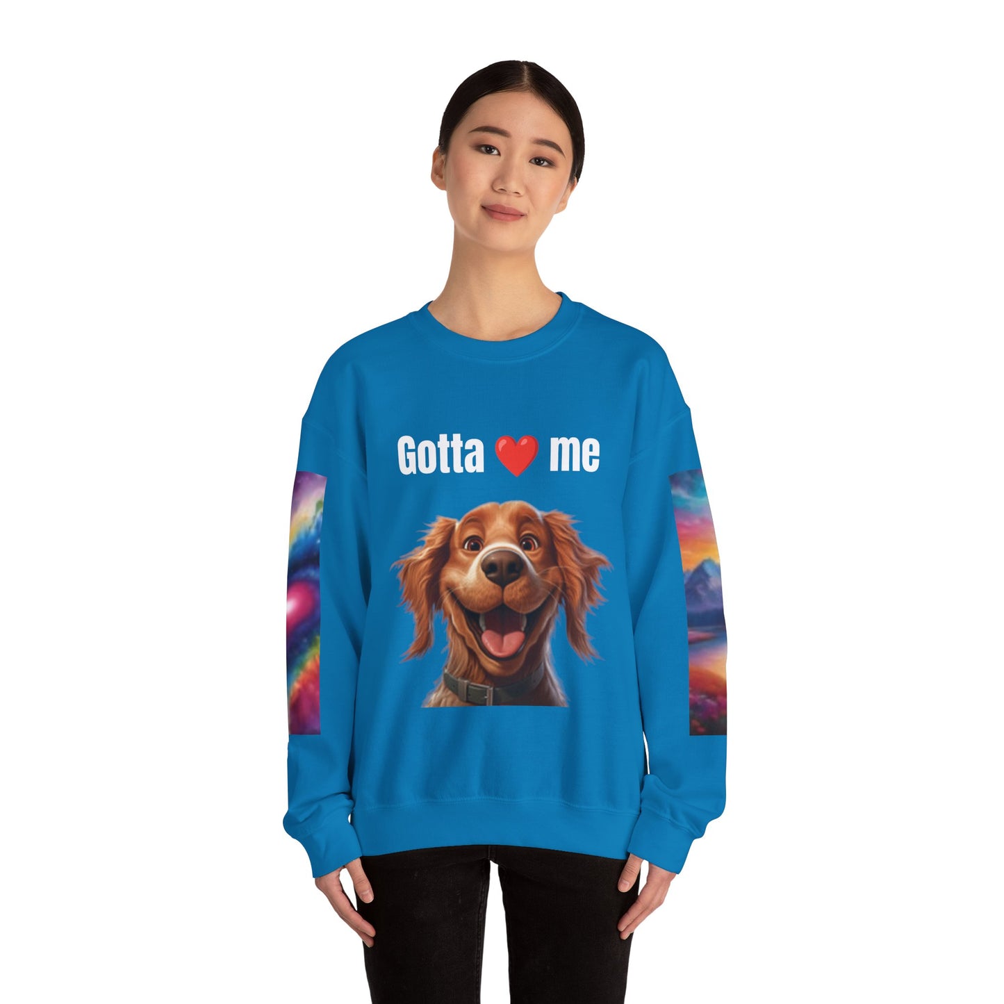 Dog Lover Cat Spider Crewneck Sweatshirt, Gotta Love Me Sweatshirt, Funny Pet Gift, Cozy Dog Sweatshirt, Unisex Animal Lover Apparel