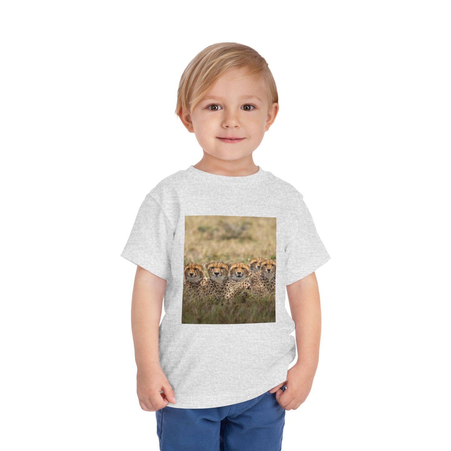 Camiseta infantil con estampado de guepardo - Diseño de corazón salvaje
