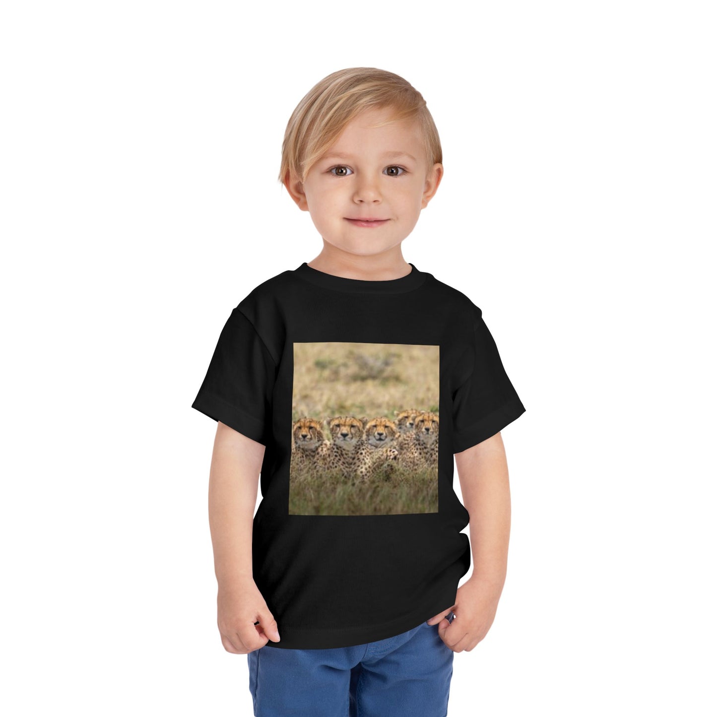 Camiseta infantil con estampado de guepardo - Diseño de corazón salvaje