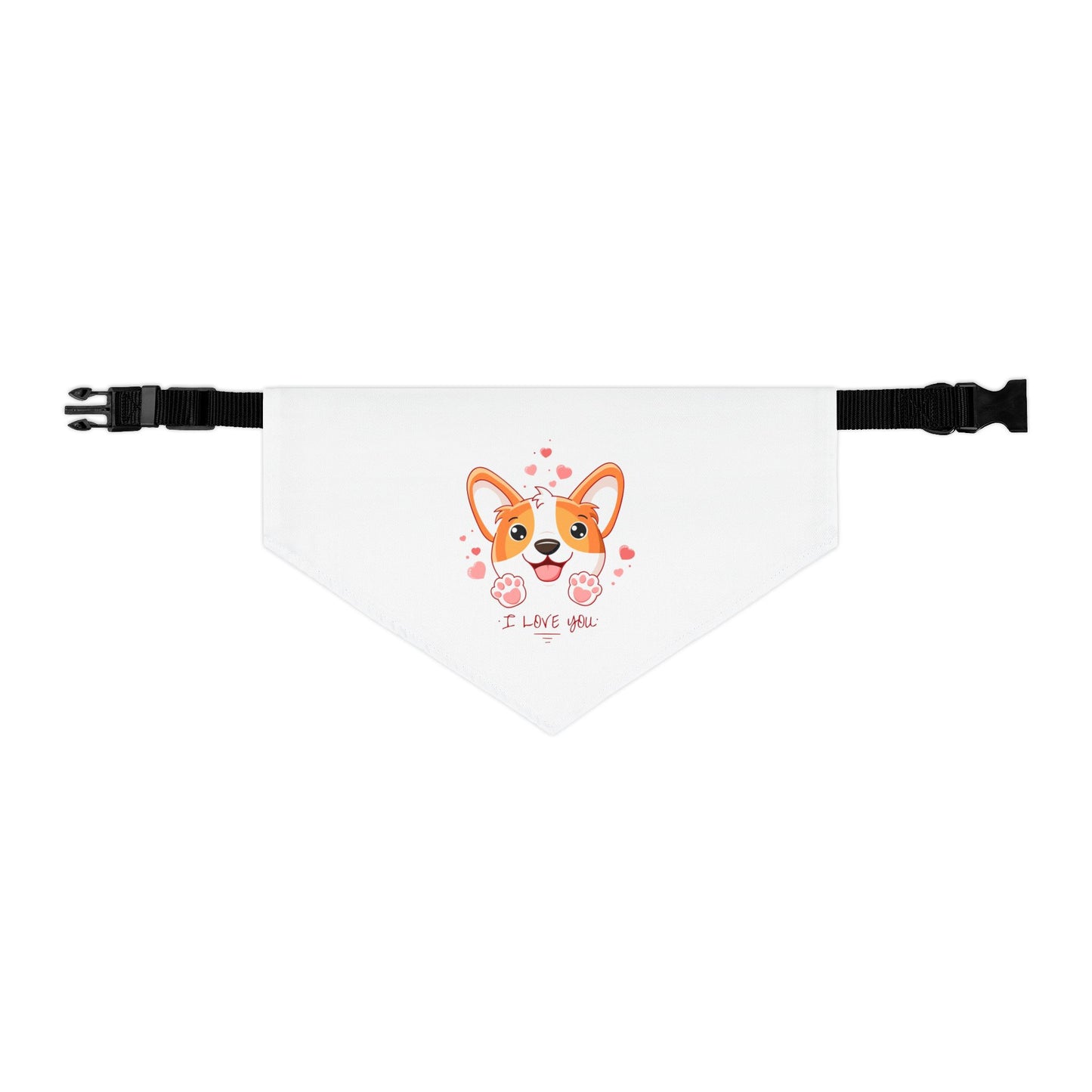Collier bandana pour chien Je t'aime