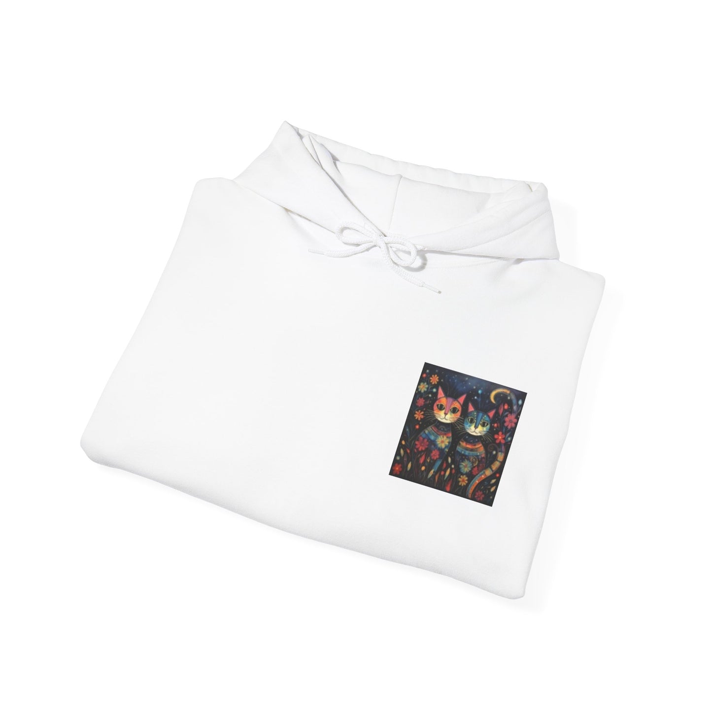 Colorful Cat Party Hooded Sweatshirt