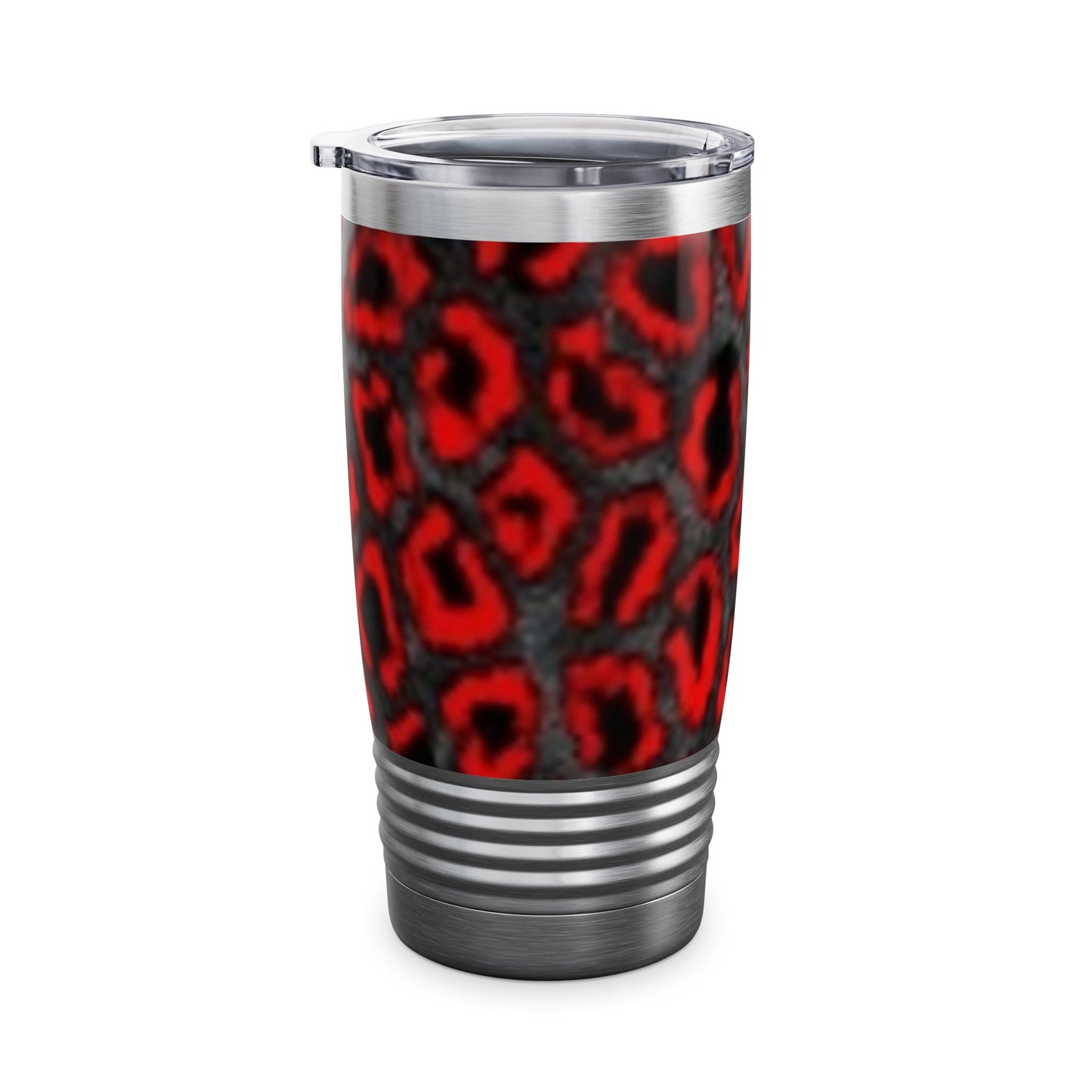 Vaso de 590 ml con estampado de leopardo llamativo: taza de viaje para amantes del café