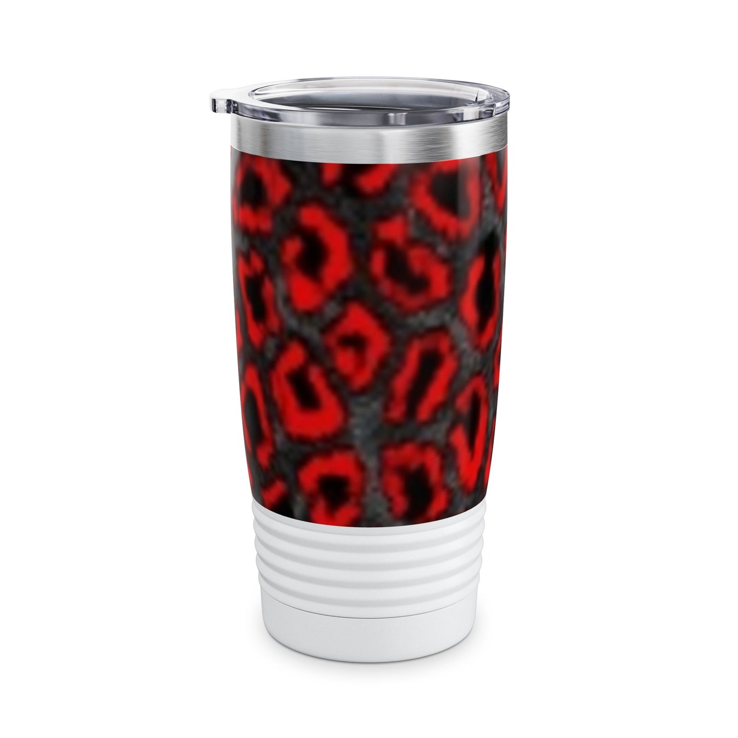 Vaso de 590 ml con estampado de leopardo llamativo: taza de viaje para amantes del café