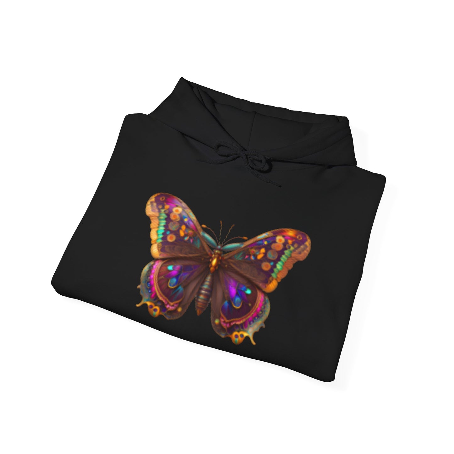 Sudadera con capucha y estampado de mariposas de colores | Sudadera unisex de mezcla pesada™