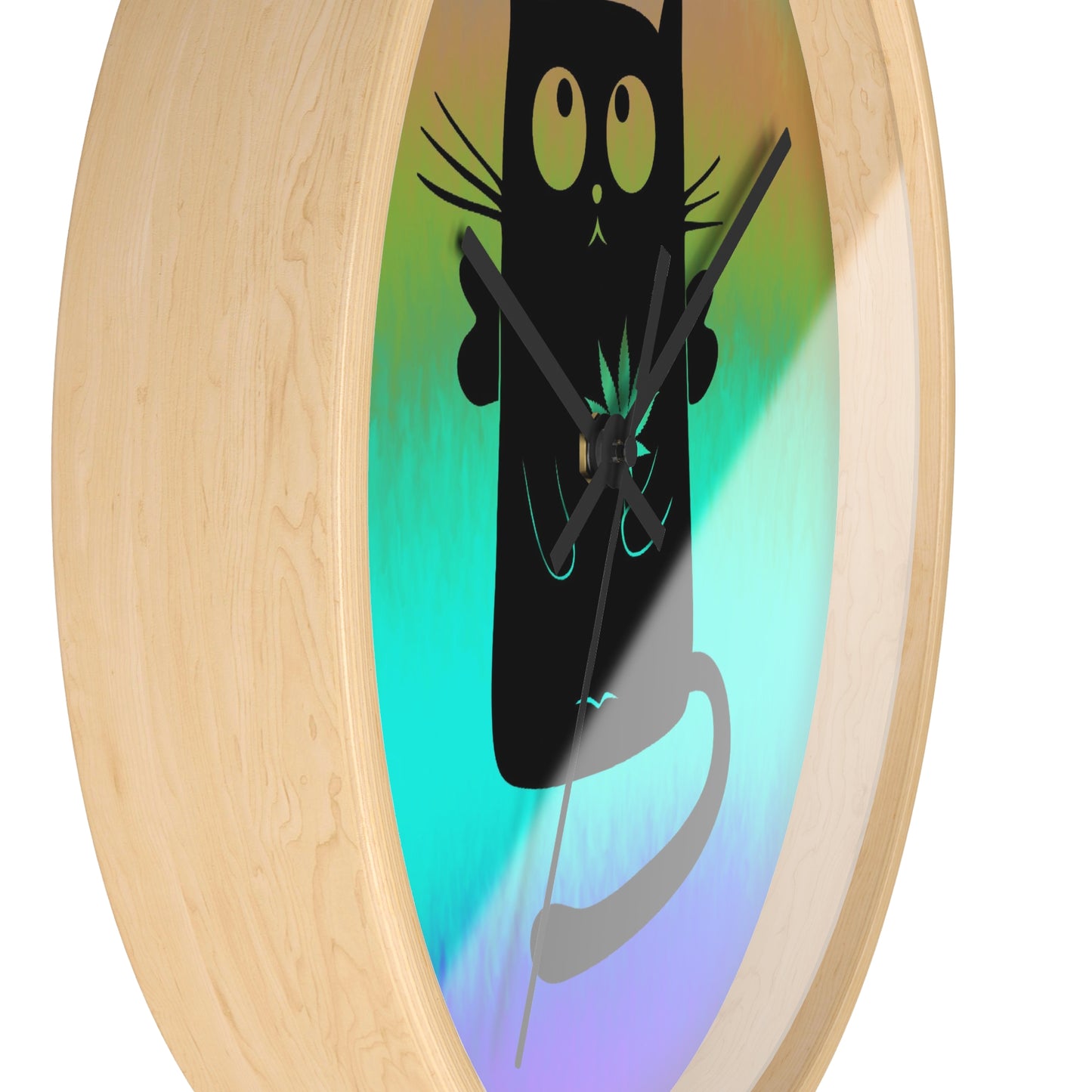 Reloj de pared Ángel Gato Negro