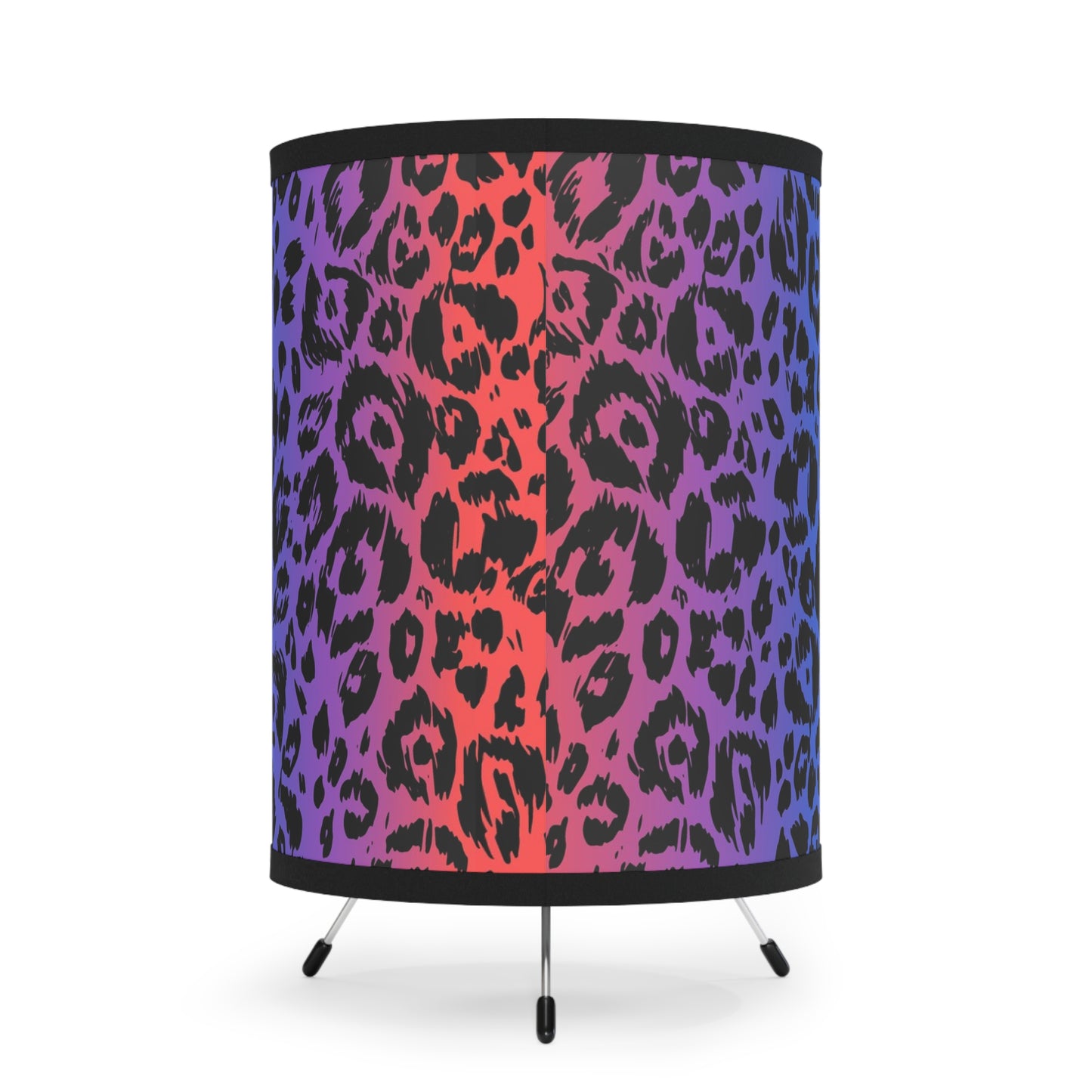 Lámpara trípode con estampado de leopardo vibrante - Pantalla de alta resolución - Perfecta para la decoración del hogar