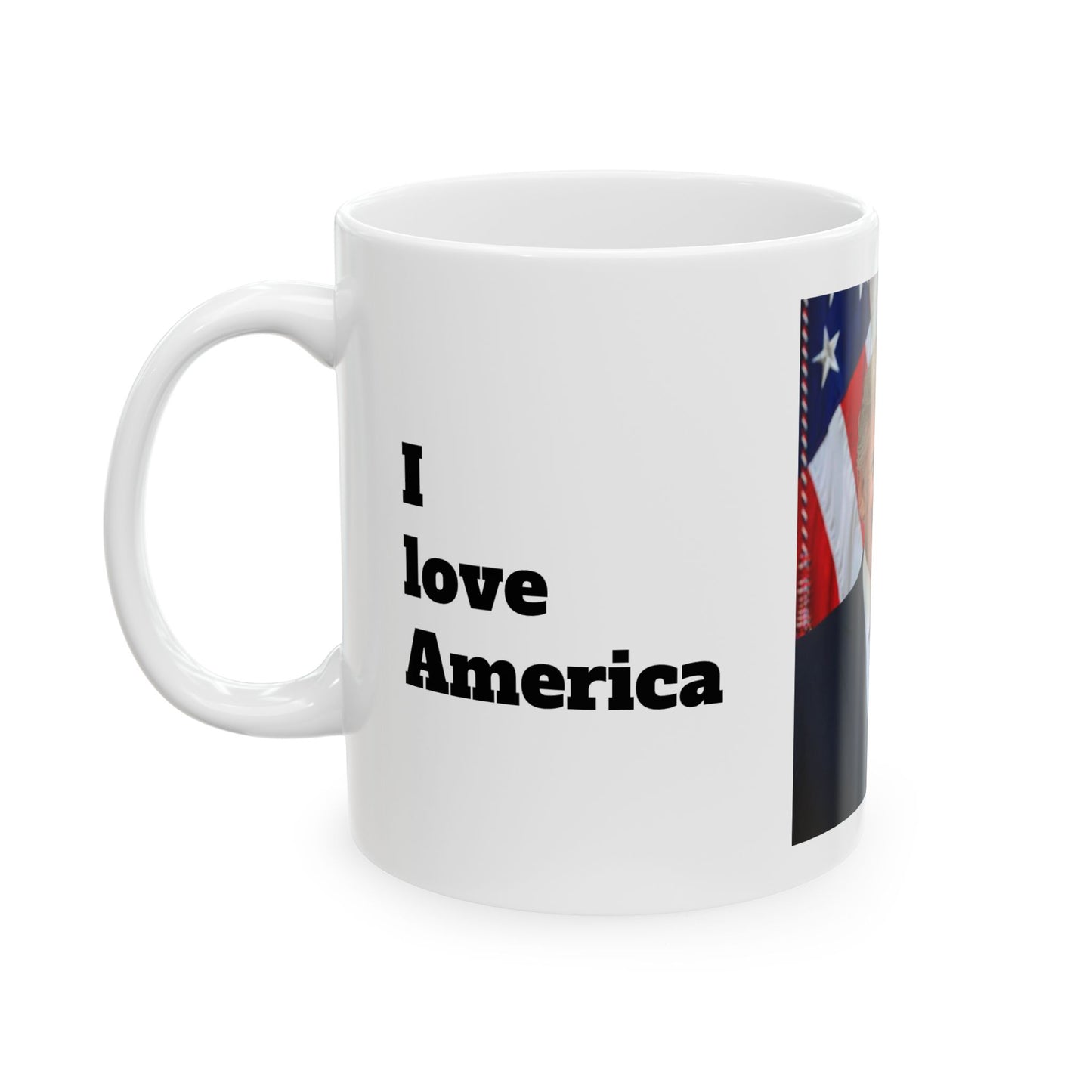 Taza de cerámica, 11 oz Presidente Donald J Trump Amo a Estados Unidos