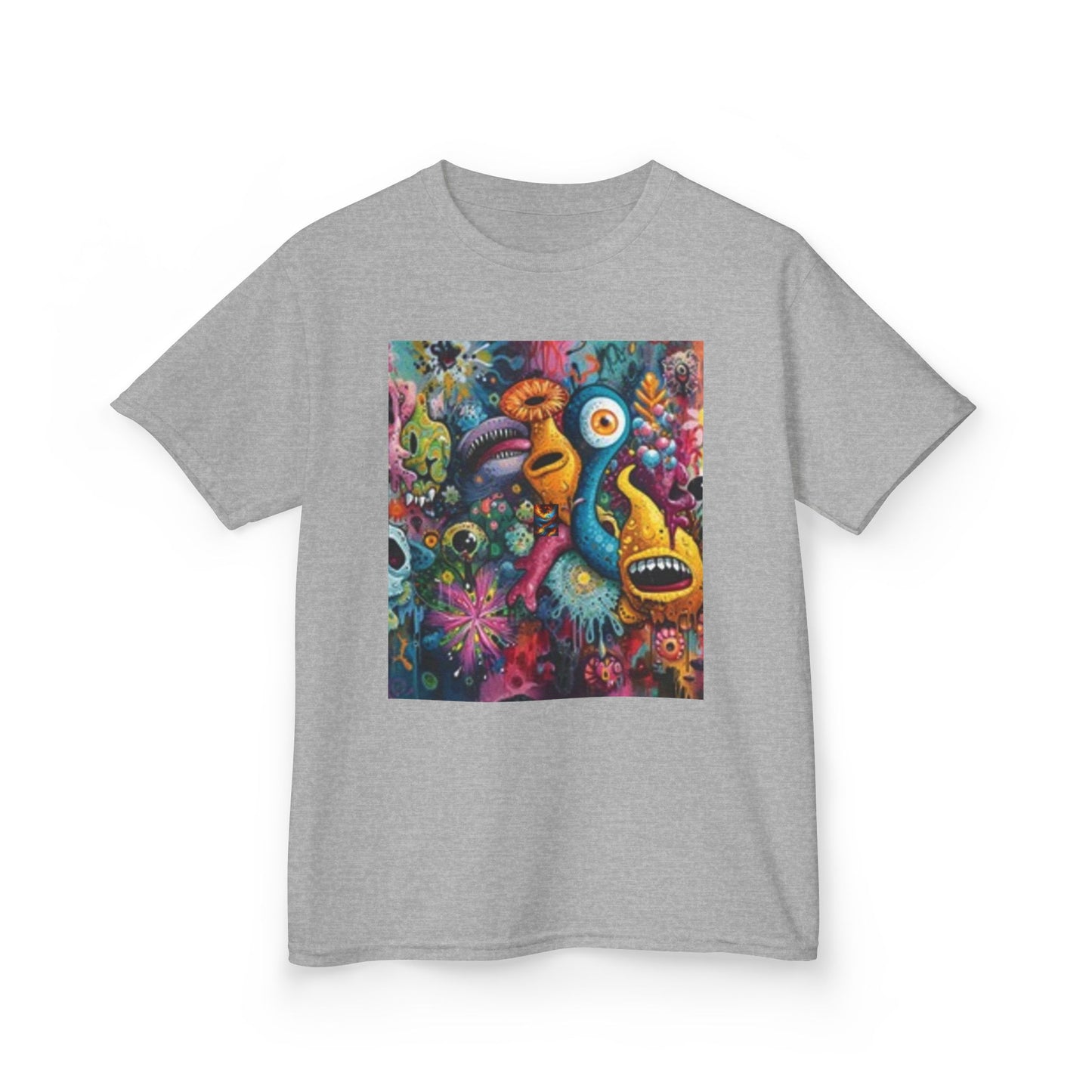 T-shirt enfant dynamique avec motif coloré - Design unique devant et derrière