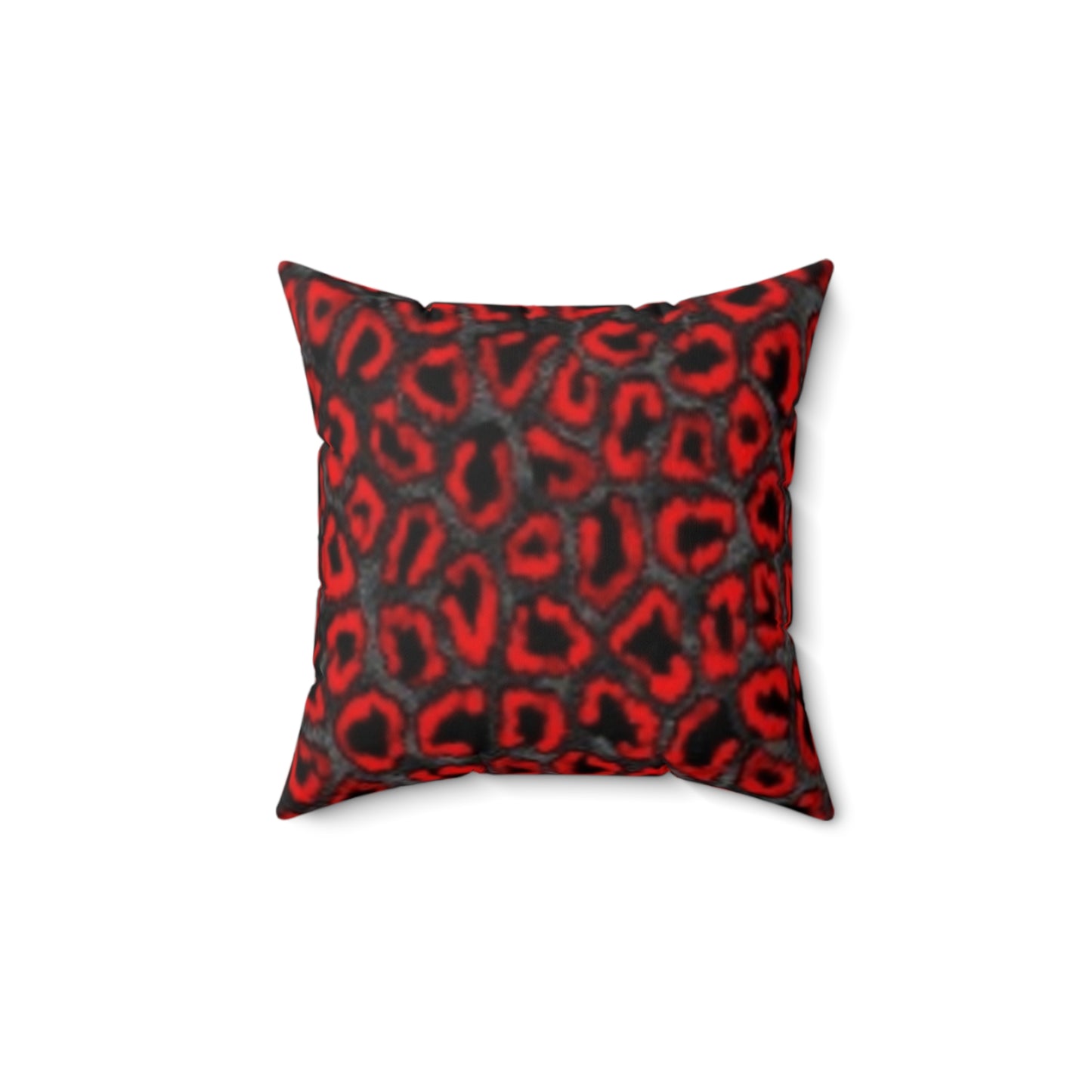 Cojín con estampado de leopardo rojo intenso: un detalle decorativo moderno para el hogar