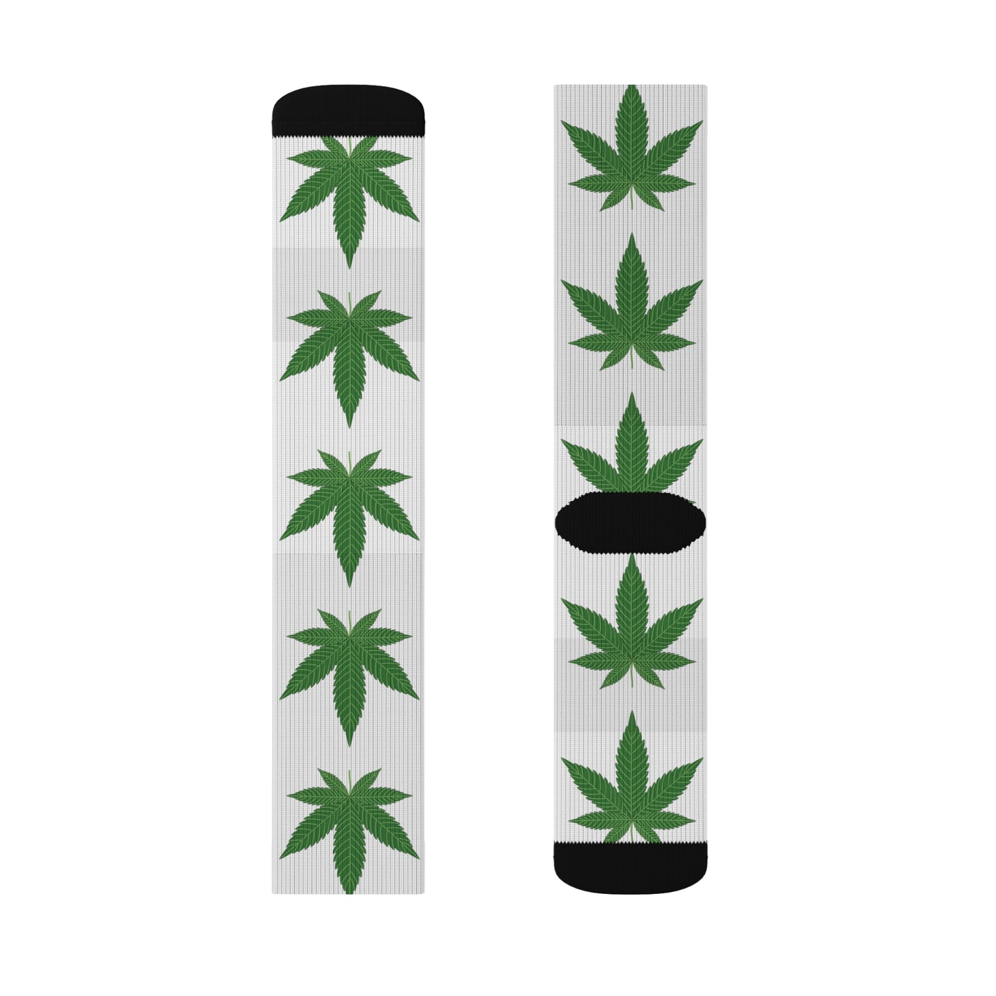Calcetines de hoja de cannabis a la moda | Calzado de sublimación cómodo para el día a día