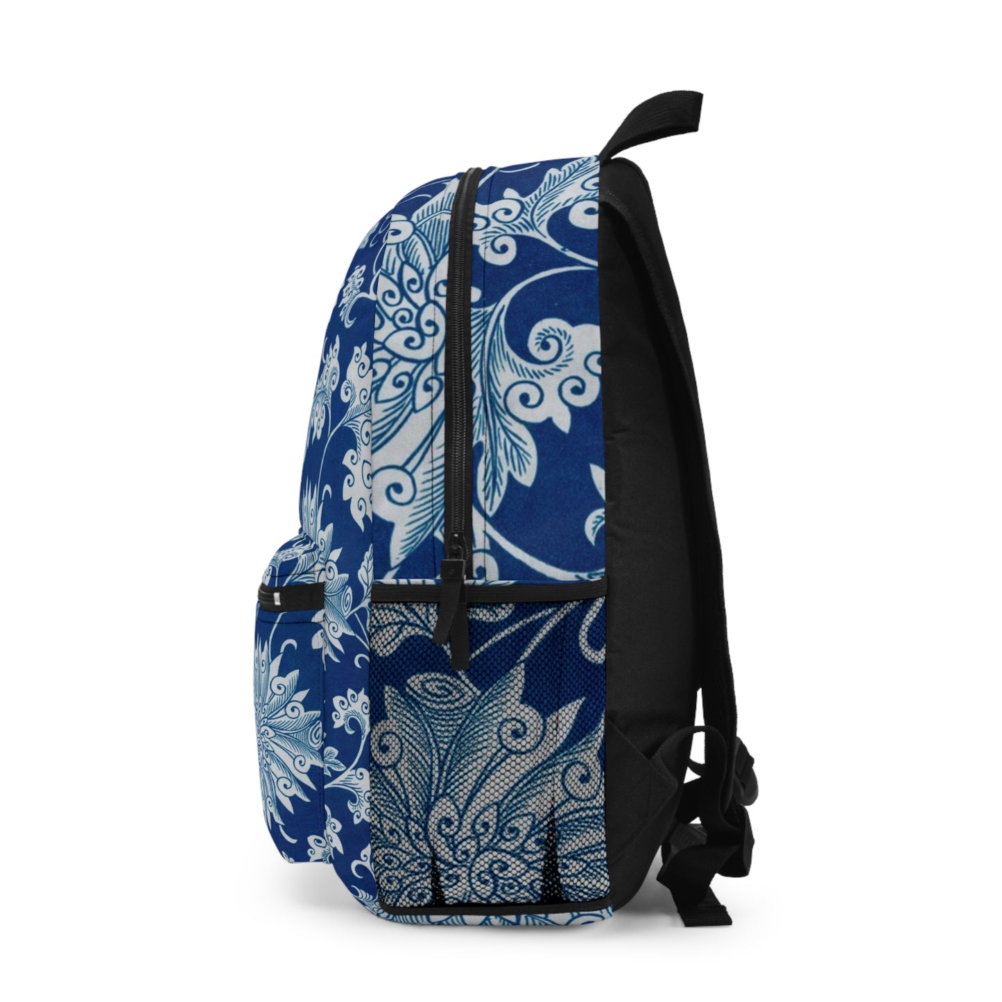 Mochila Azul y Flores Viaje de Trabajo Escolar a Manhattan Nueva York EE.UU.