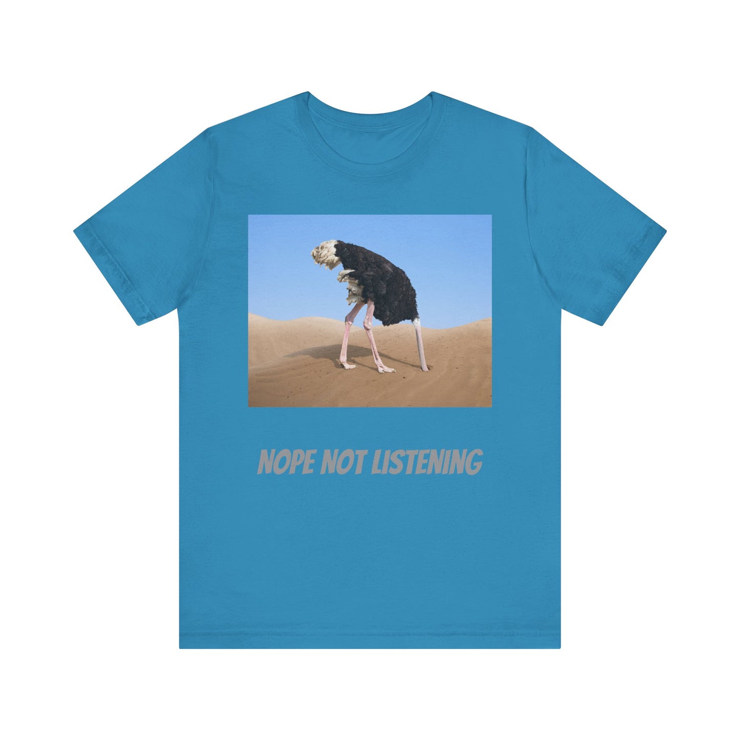 Camiseta avestruz no, no escucho