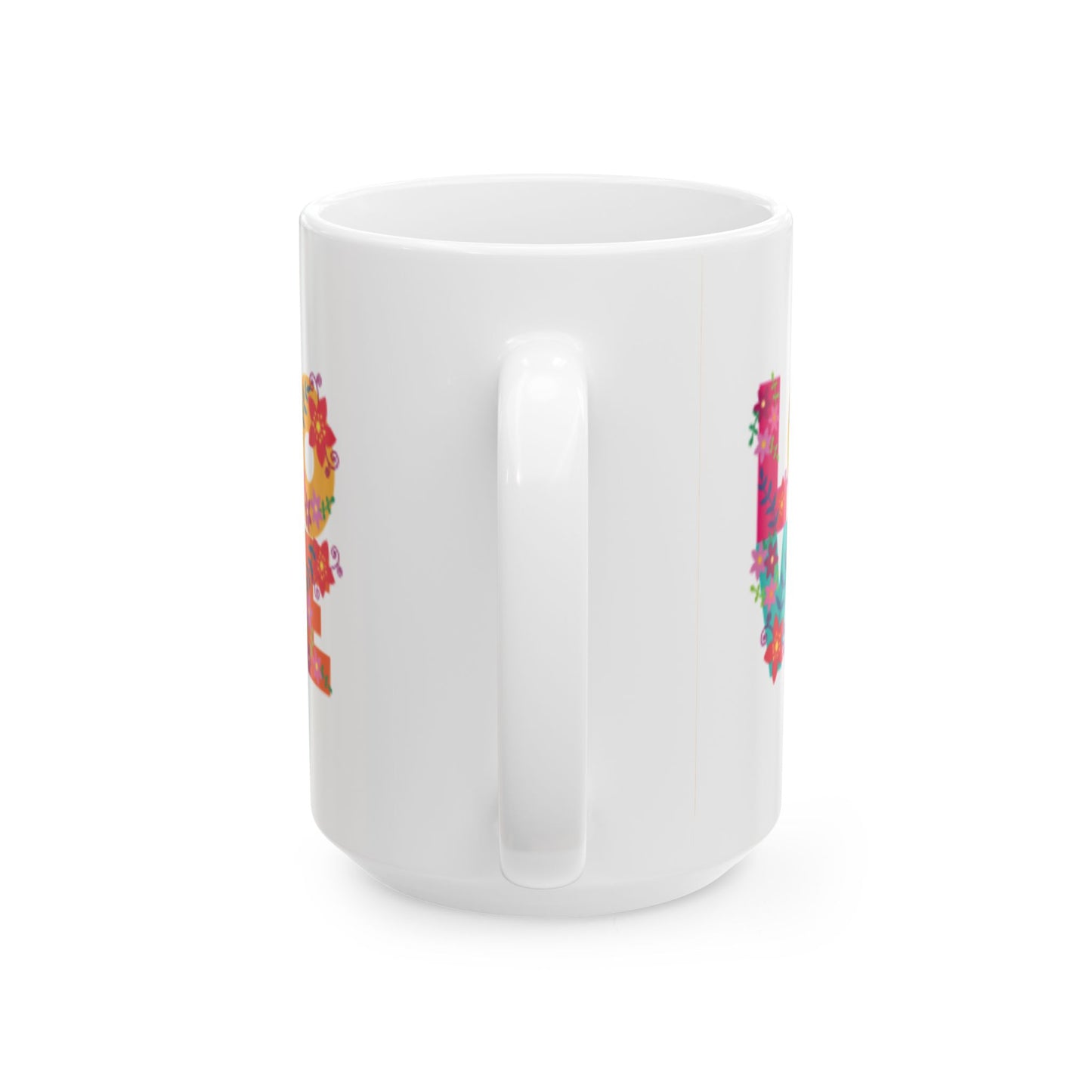 Taza de cerámica con diseño floral arcoíris de colores (325 ml y 433 ml), regalo perfecto para los amantes de la naturaleza.