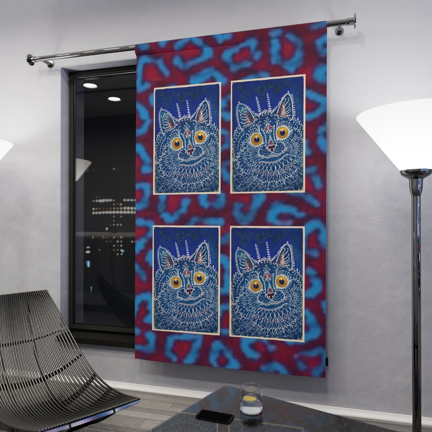 Cortinas con estampado de gatos: decoración colorida para amantes de los animales