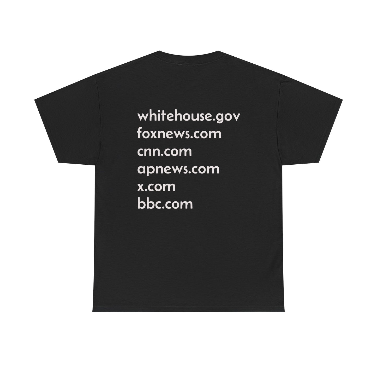 Camiseta de noticias de última hora whitehouse.gov foxnews.com cnn.com