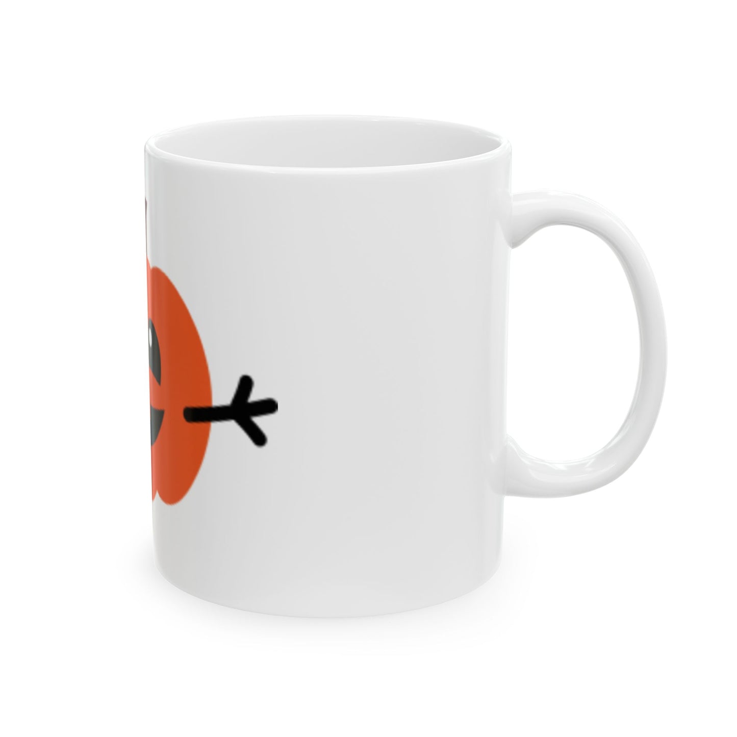 Orange Pumpkin Ceramic Mug, (11oz, 15oz) Great for Children & Adults Fabulous Gift!