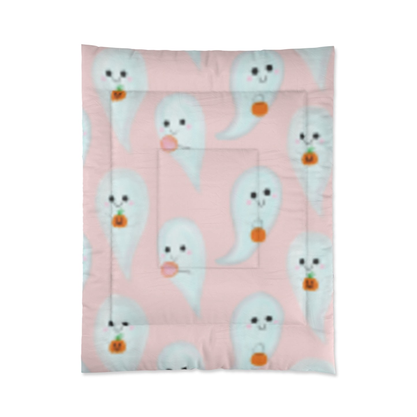 Ghosts on Pick Background Comforter Great for Girl's Room!
