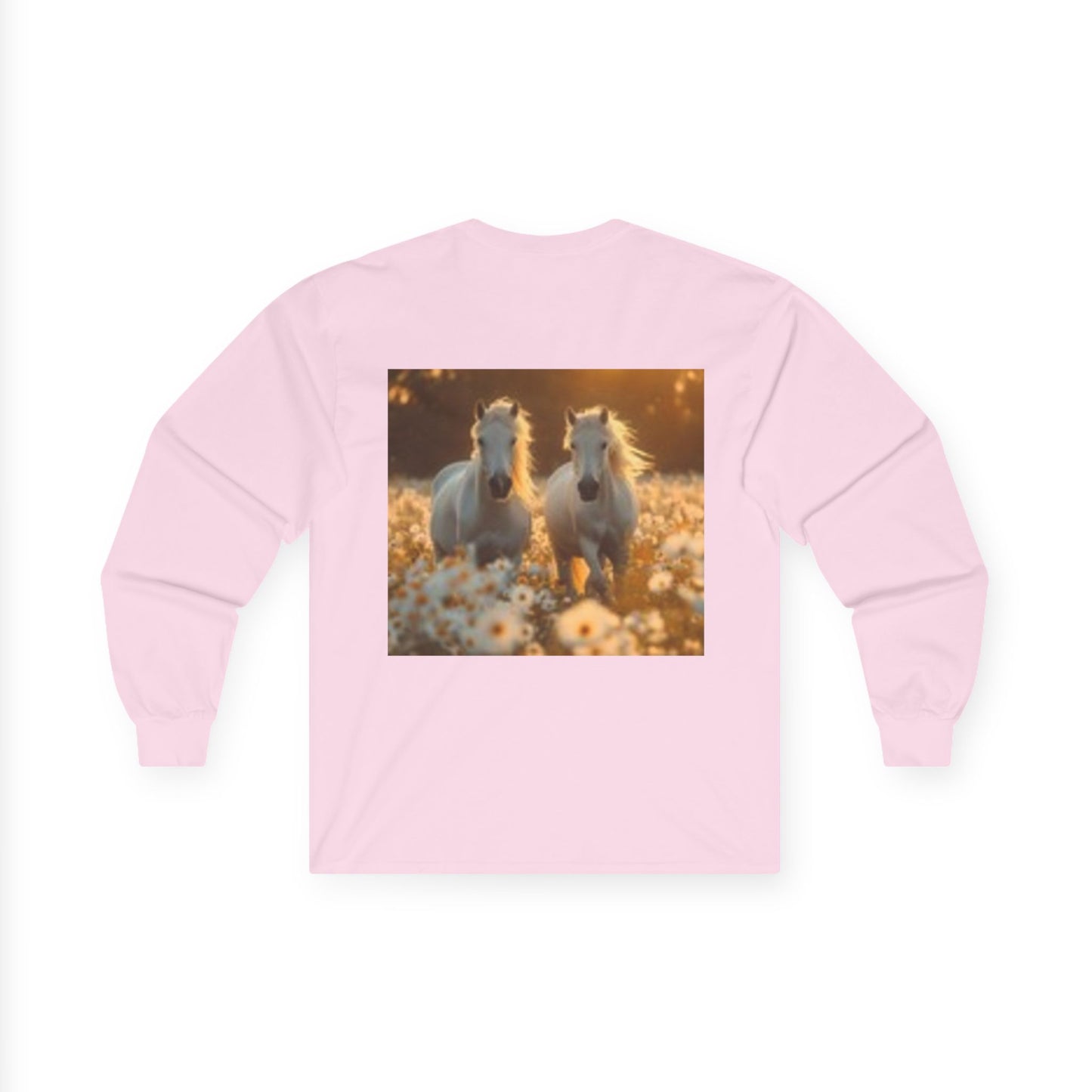 Camiseta unisex de manga larga de algodón ultra fino Majestic Horse: perfecta para amantes de los animales.