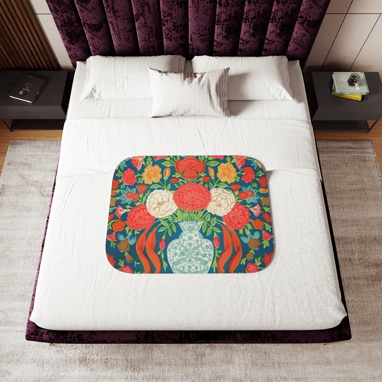 Manta Sherpa, dos colores vibrantes Boutique de flores