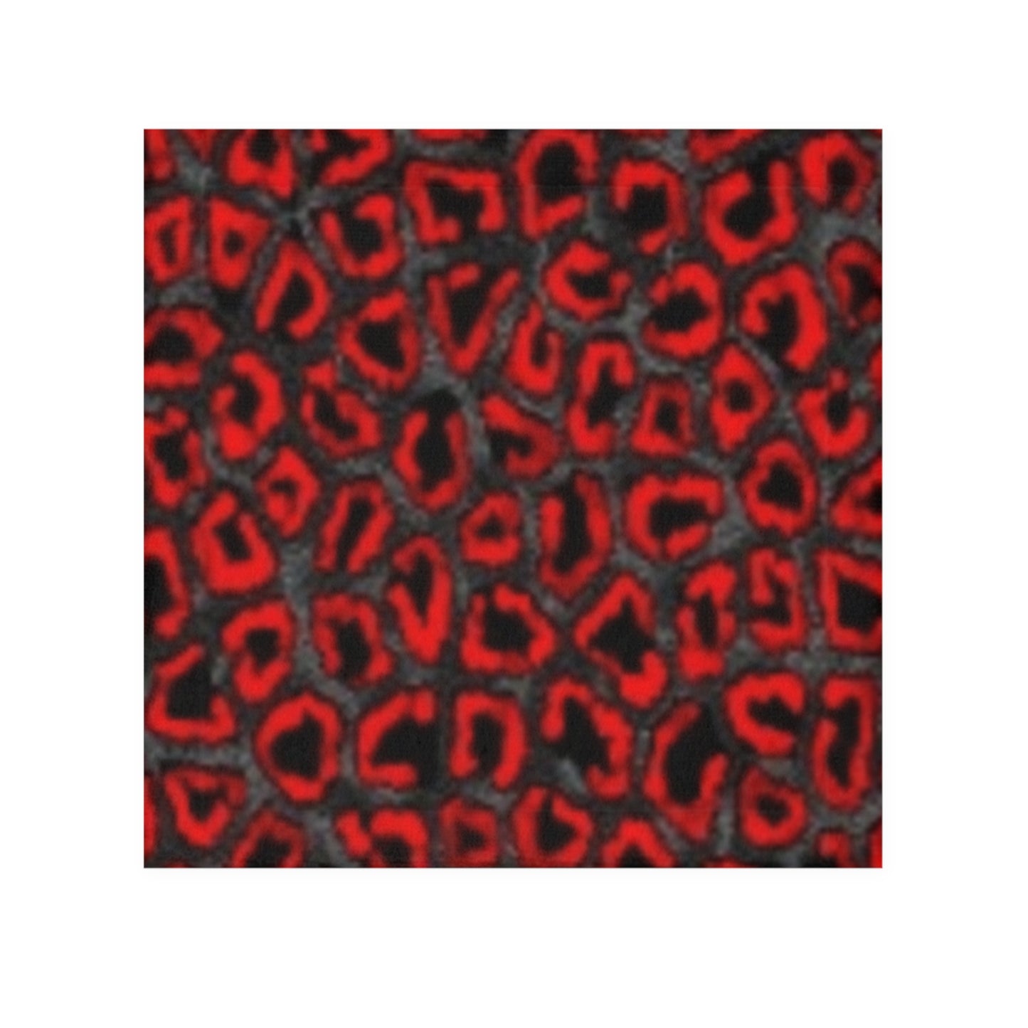 Toalla facial con estampado de leopardo rojo intenso: un elegante accesorio de baño para los amantes del estampado animal.