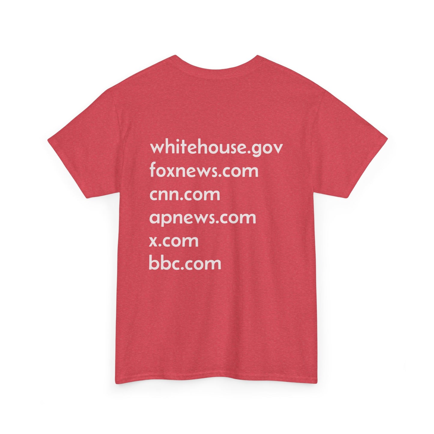 Camiseta de noticias de última hora whitehouse.gov foxnews.com cnn.com