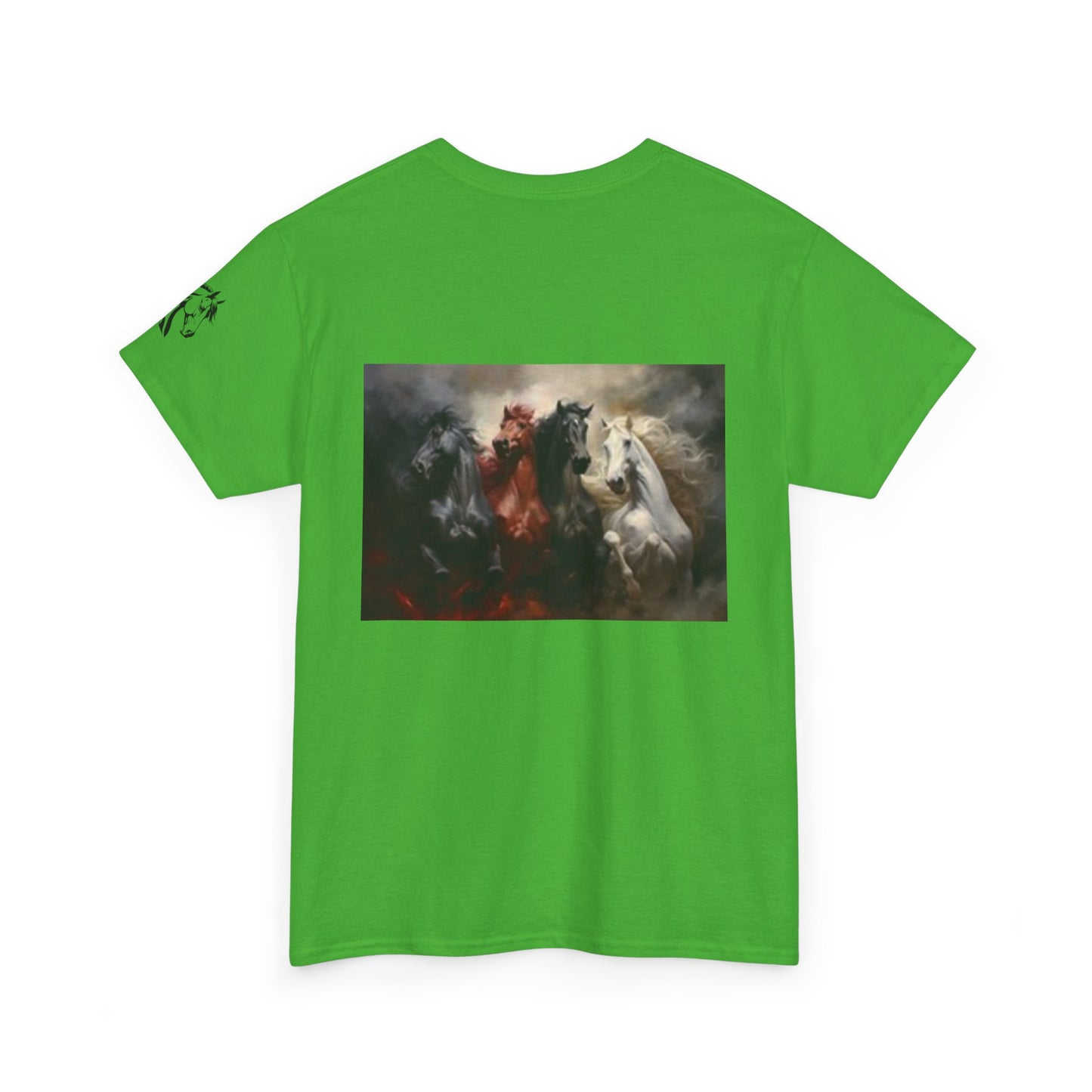 Camiseta unisex de algodón grueso Wild Horse Spirit: camiseta gráfica inspirada en la naturaleza