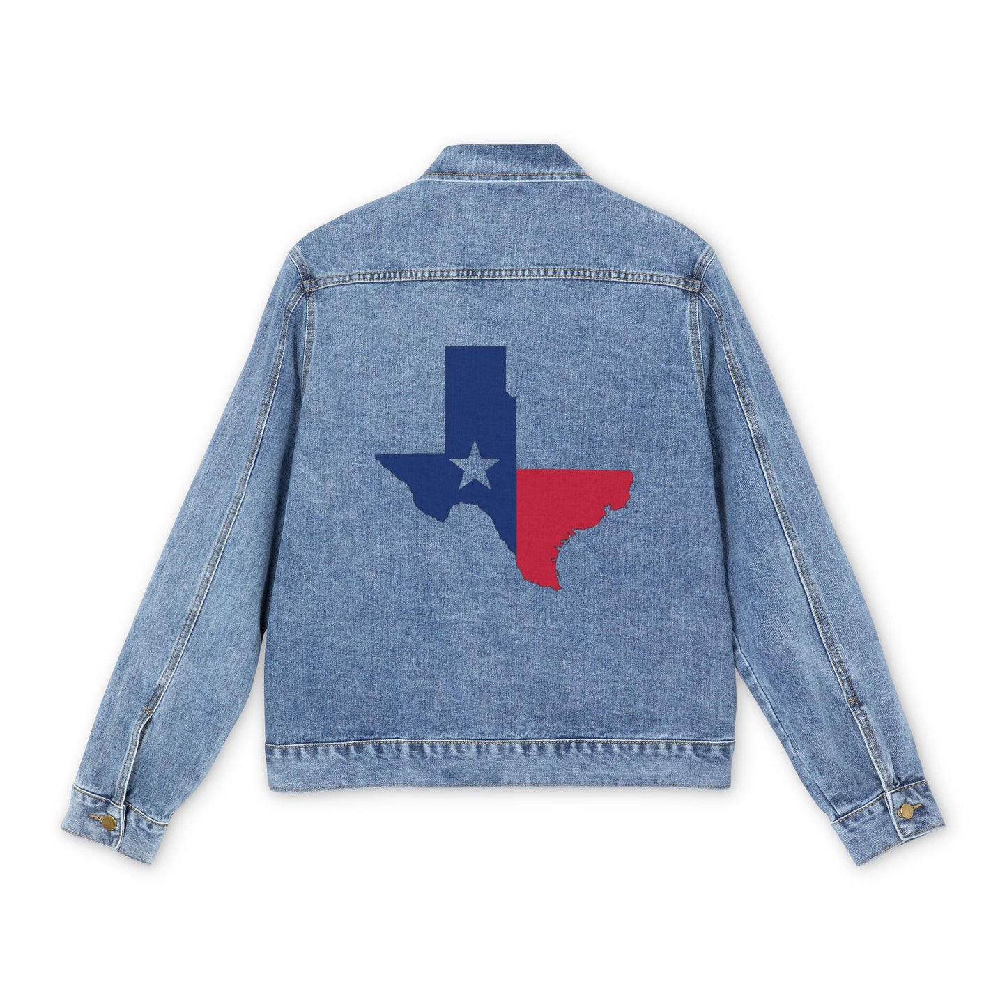 Chaqueta vaquera texana para hombre: ropa informal elegante con diseño del estado de Texas