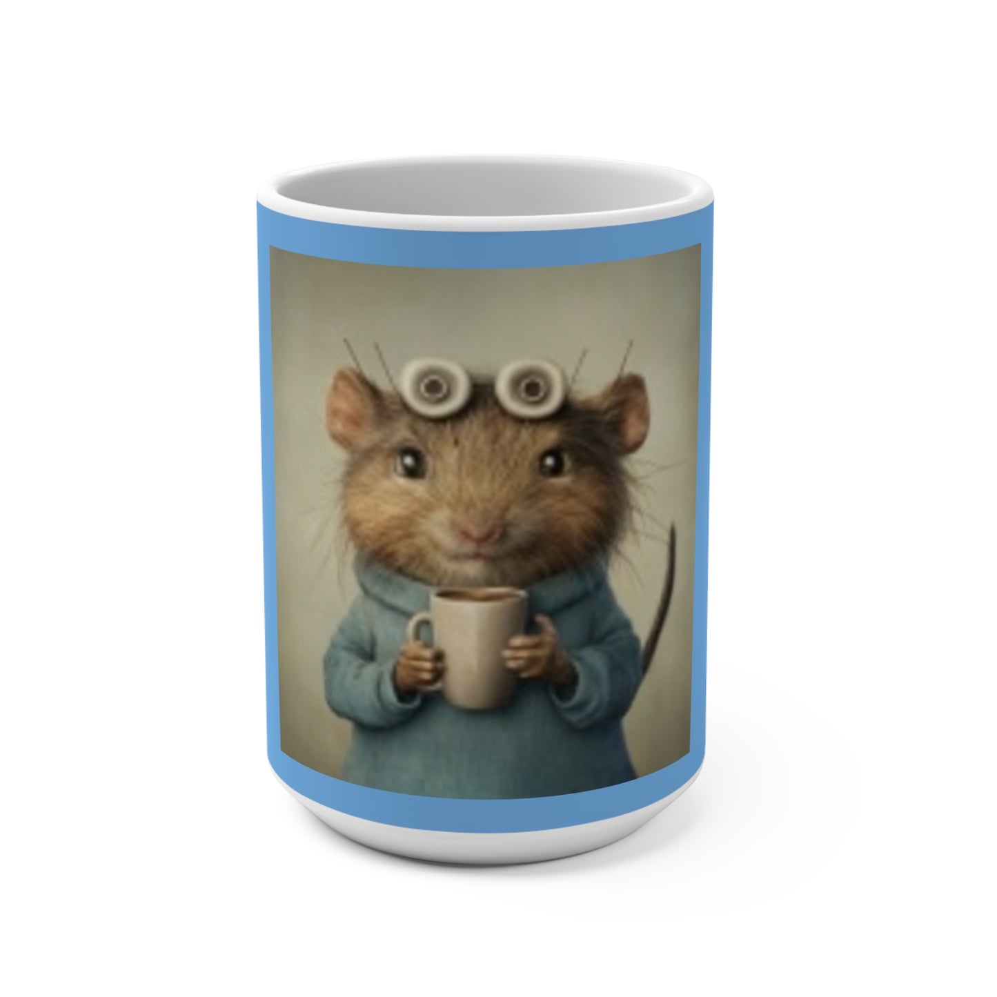 Taza de 15 oz con diseño de ratón y taza de café