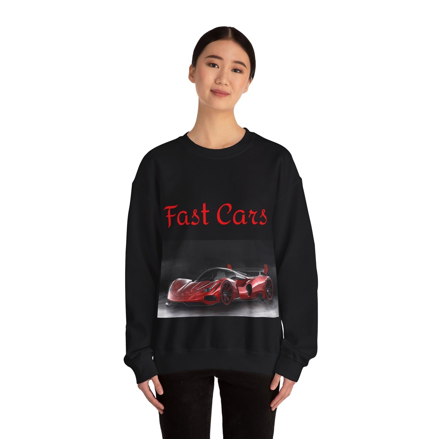 Sudadera roja deportiva de coches rápidos