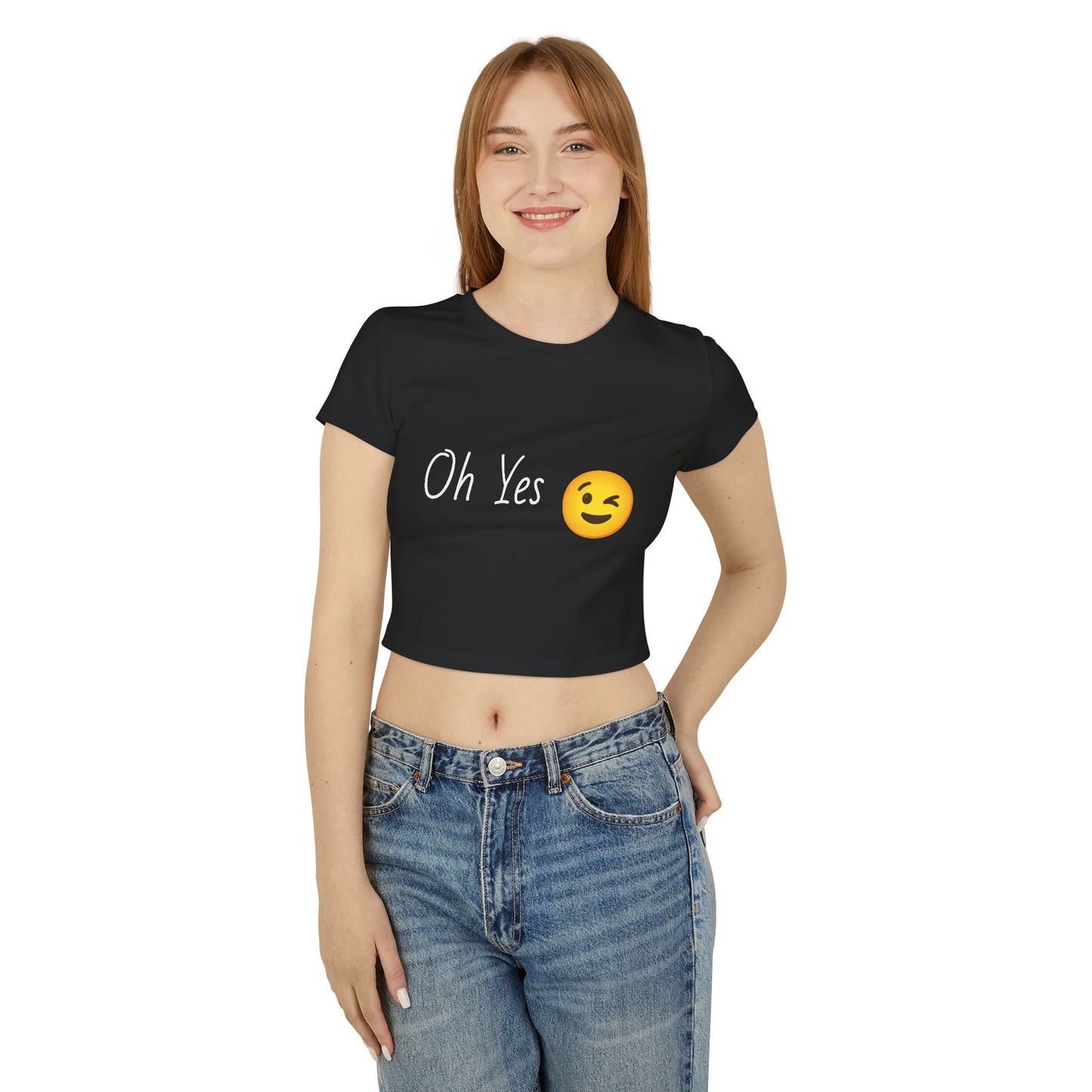 Camiseta de mujer de corte medio Camiseta de mujer Face Oh No