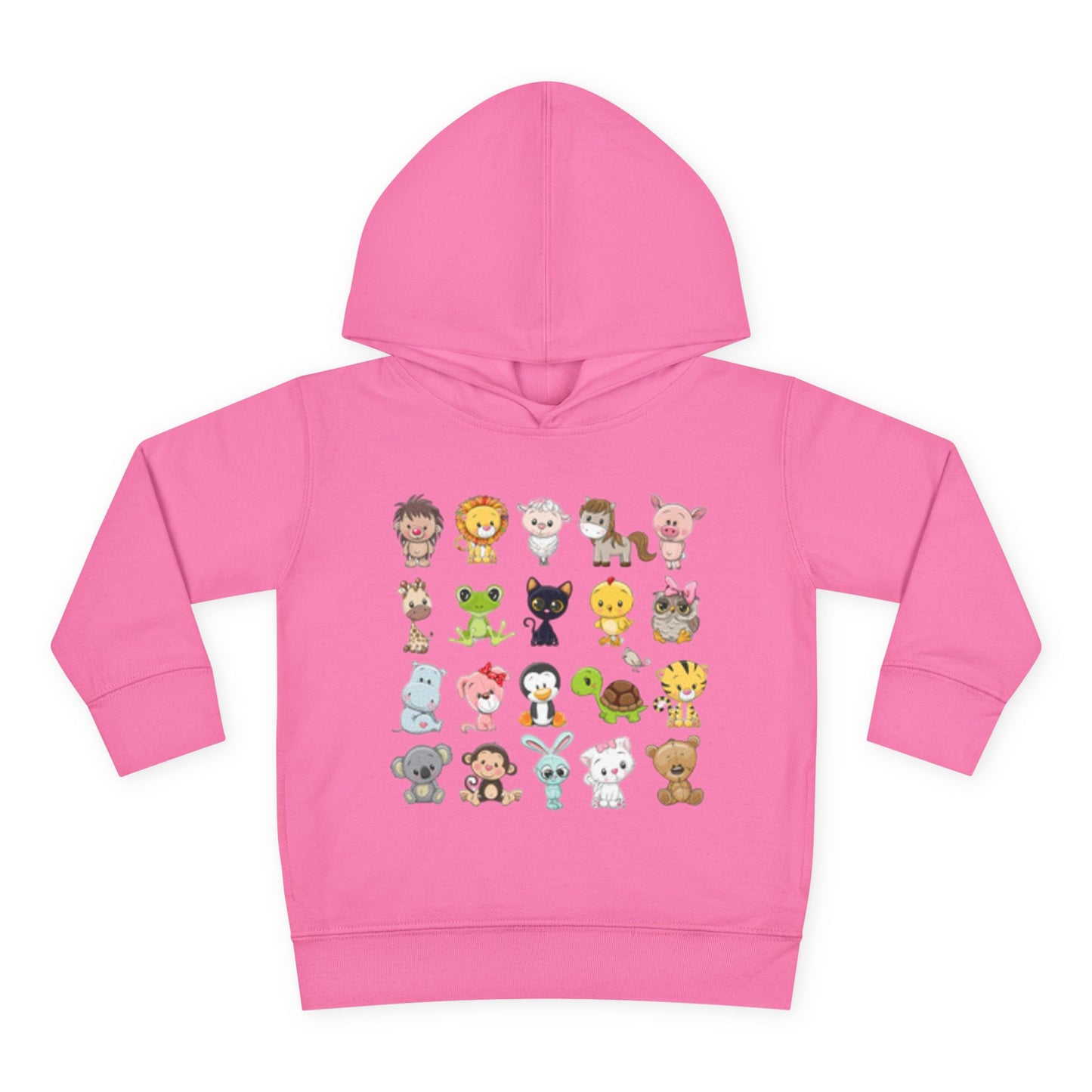 Sudadera con capucha de polar con estampado animal adorable para niños pequeños | Sudadera infantil bonita