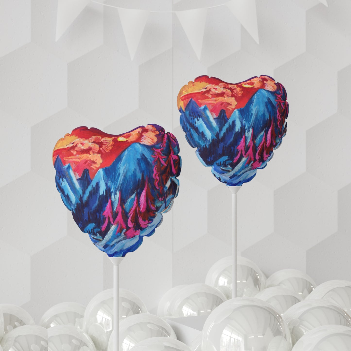 Globo en forma de corazón, 11" montaña