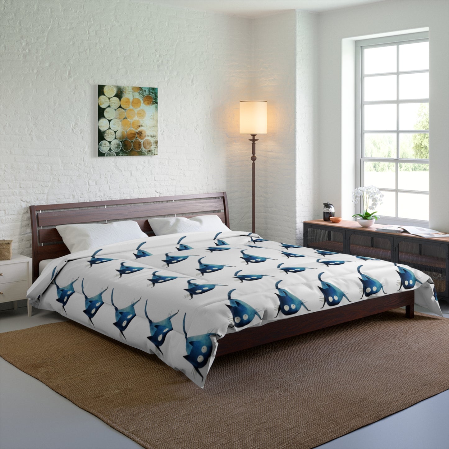 Whimsical Black Cats Comforter for Cozy Bedrooms