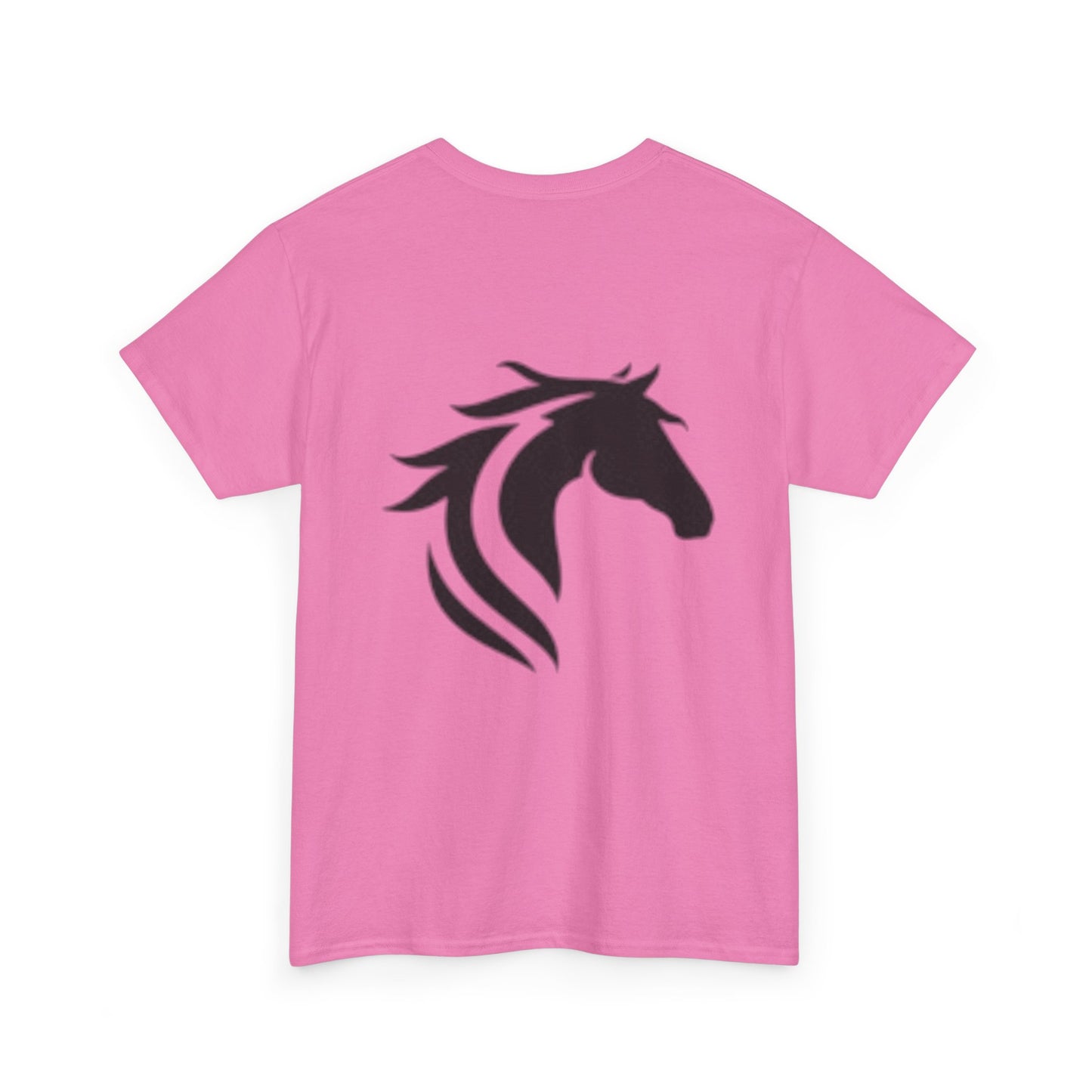 Camiseta unisex de algodón grueso con caballos al galope: ideal para amantes de la equitación.