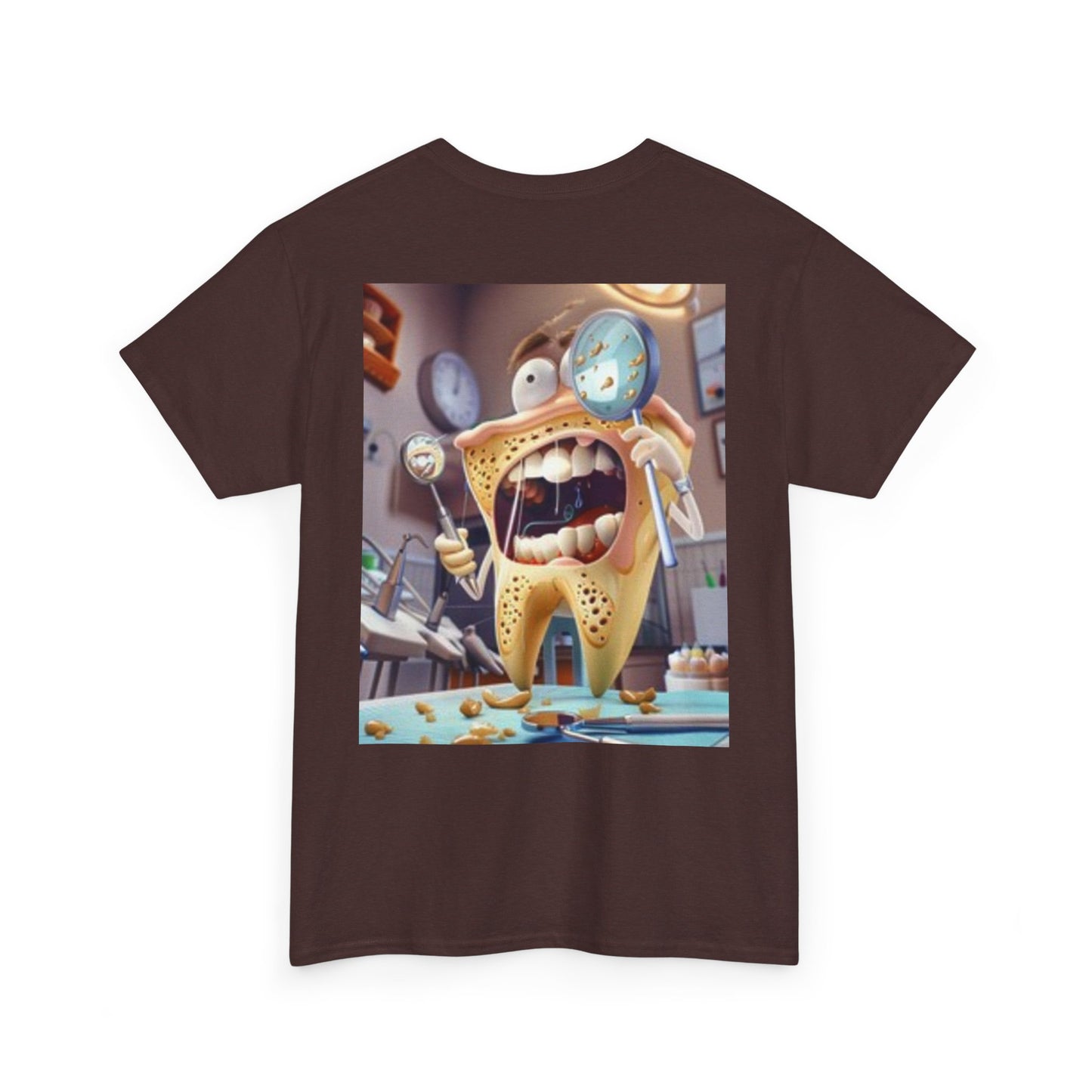 Camiseta de manga corta con dibujos de dientes